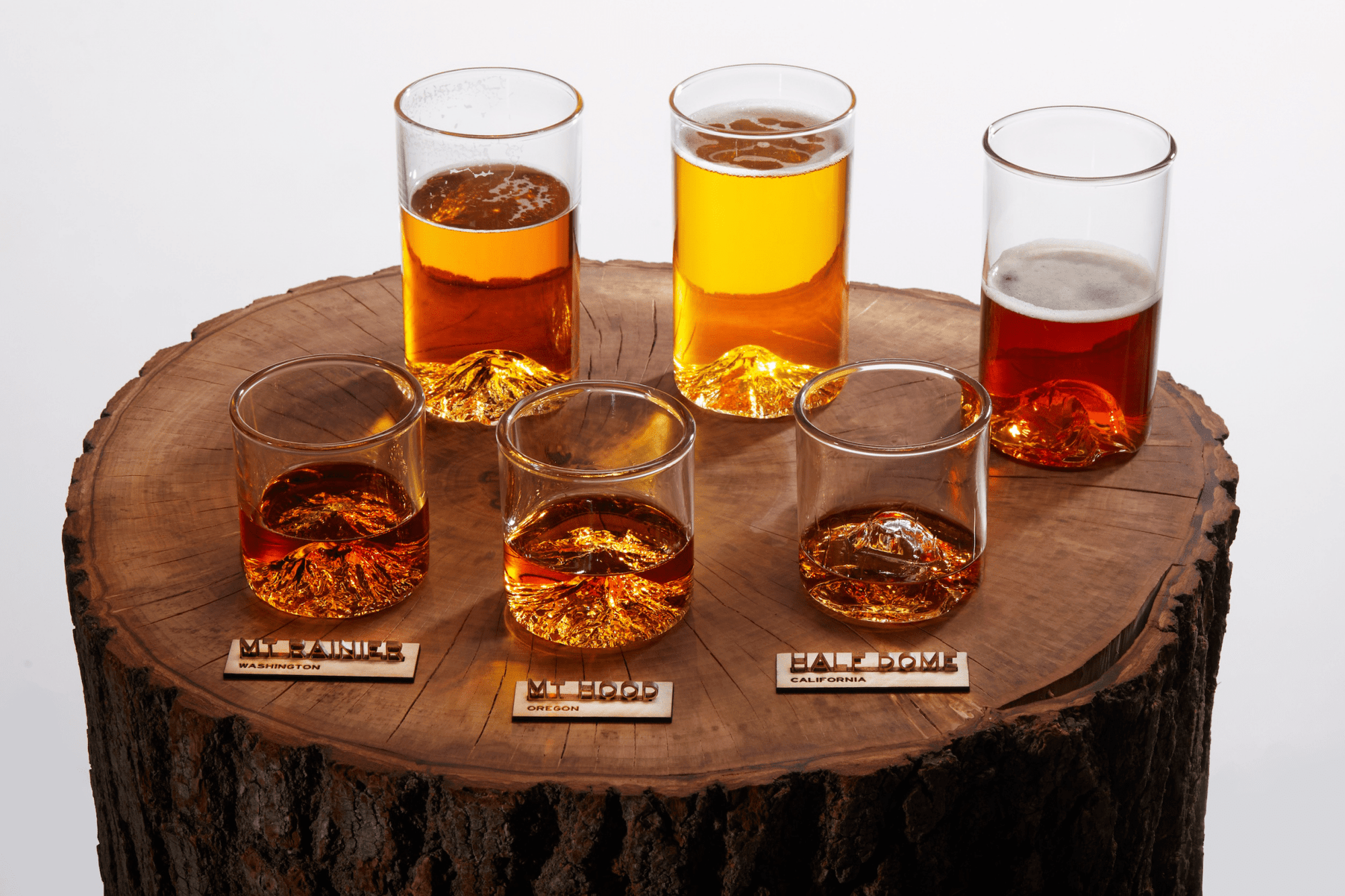 New Originals - Mt. Hood, Mt. Rainier and Half Dome with More Detail and More Data - North Drinkware