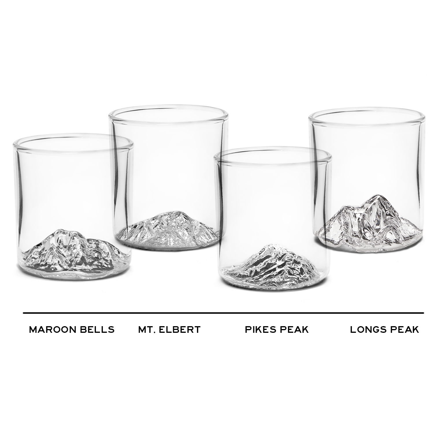 The Longs Peak Tumbler | Handblown Mountain Whiskey Glass Made in USA
