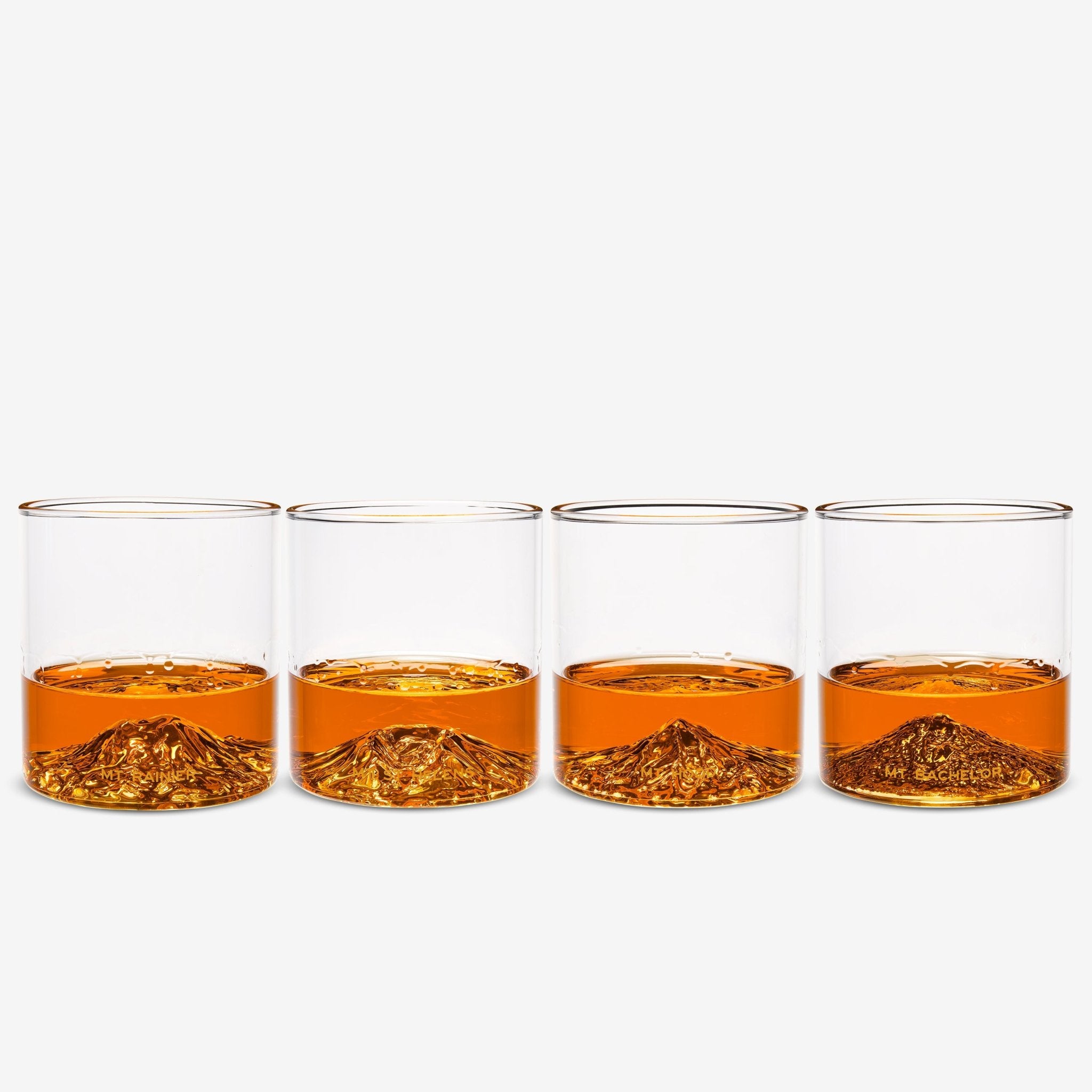 PNW Tumbler Set of 4 | Mountain Whiskey Glass Set