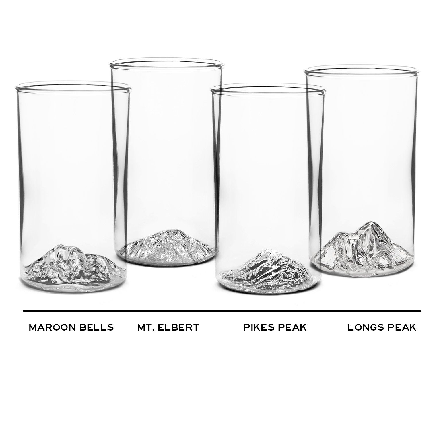 The Colorado Pint Set | Handblown Mountain Beer Glasses