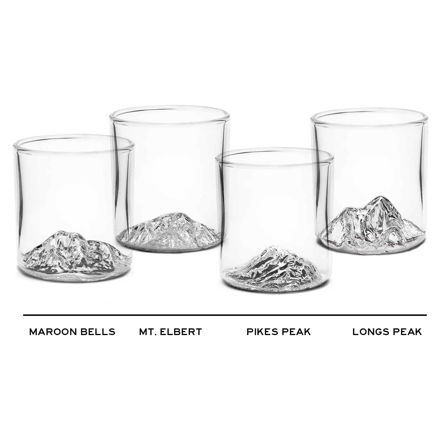 The Colorado Tumbler Set | Handblown Mountain Whiskey Glasses