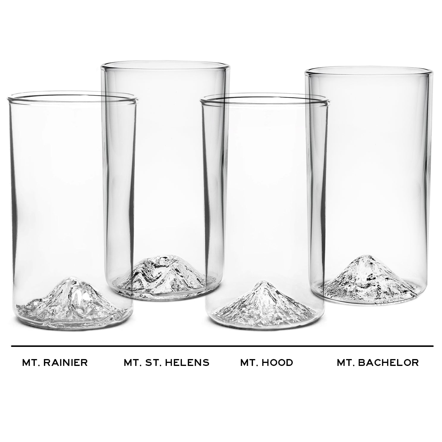 The PNW Pint Set | Handblown Mountain Beer Glass Set