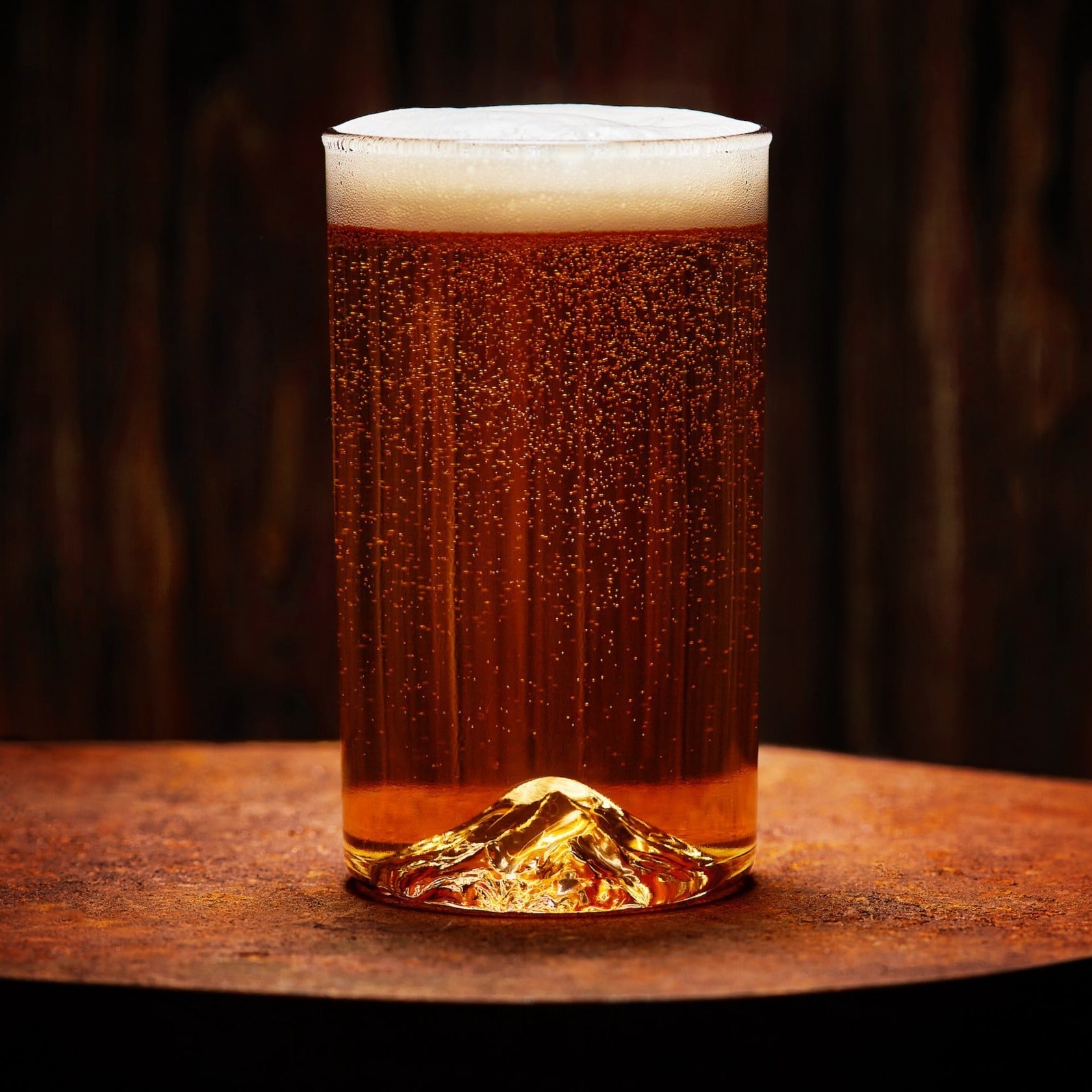 The Big Sky Pint  Handblown Mountain Beer Glass Made in USA