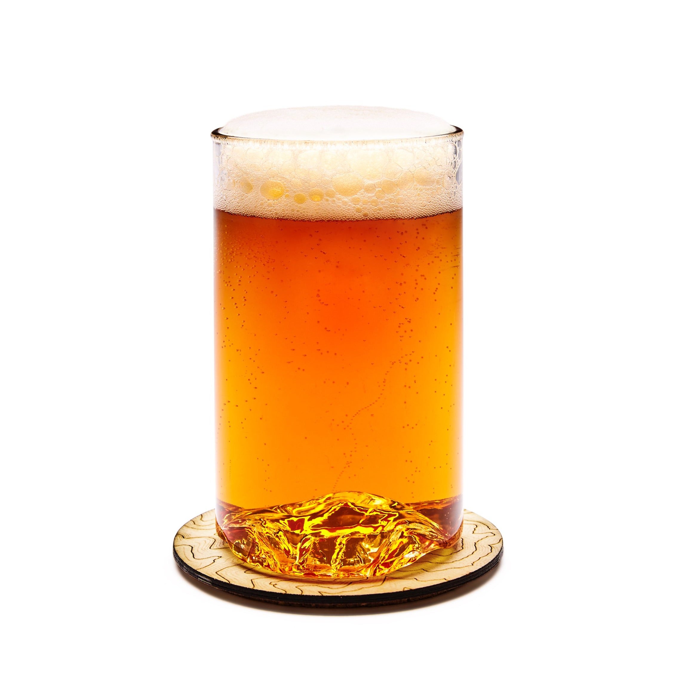 The Wasatch Pint  Handblown Mountain Beer Glass Made in USA