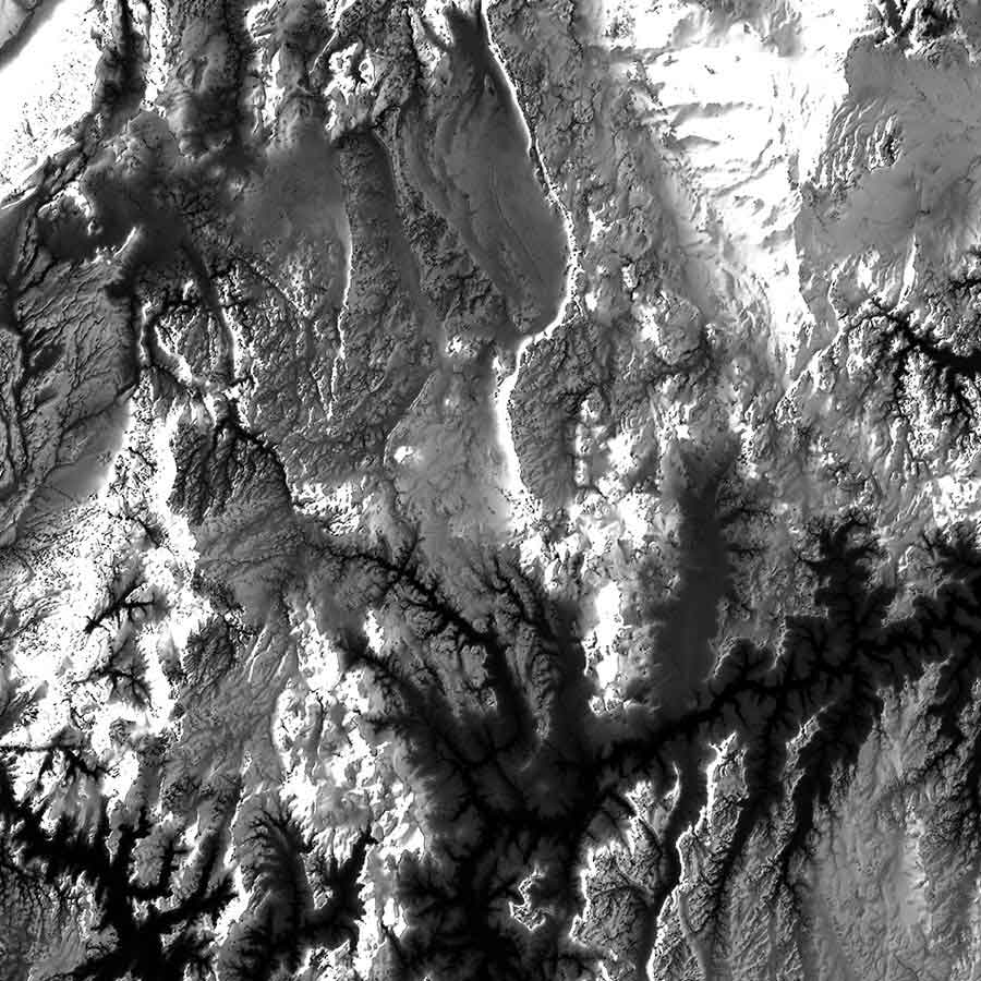 Arizona Elevation Map - No Frame