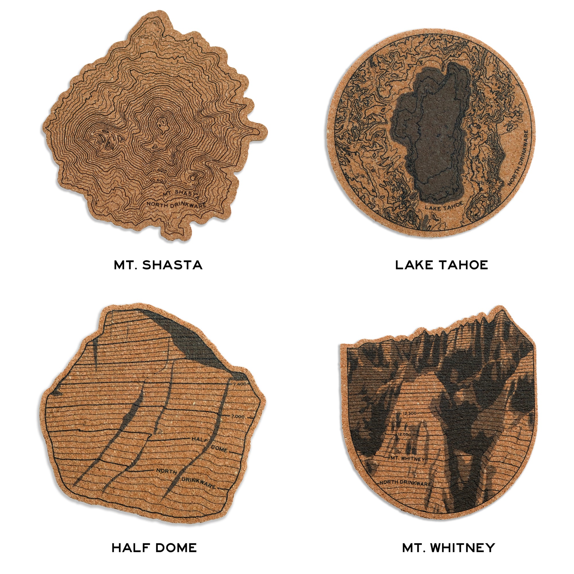 California Cork Coaster Set of 4