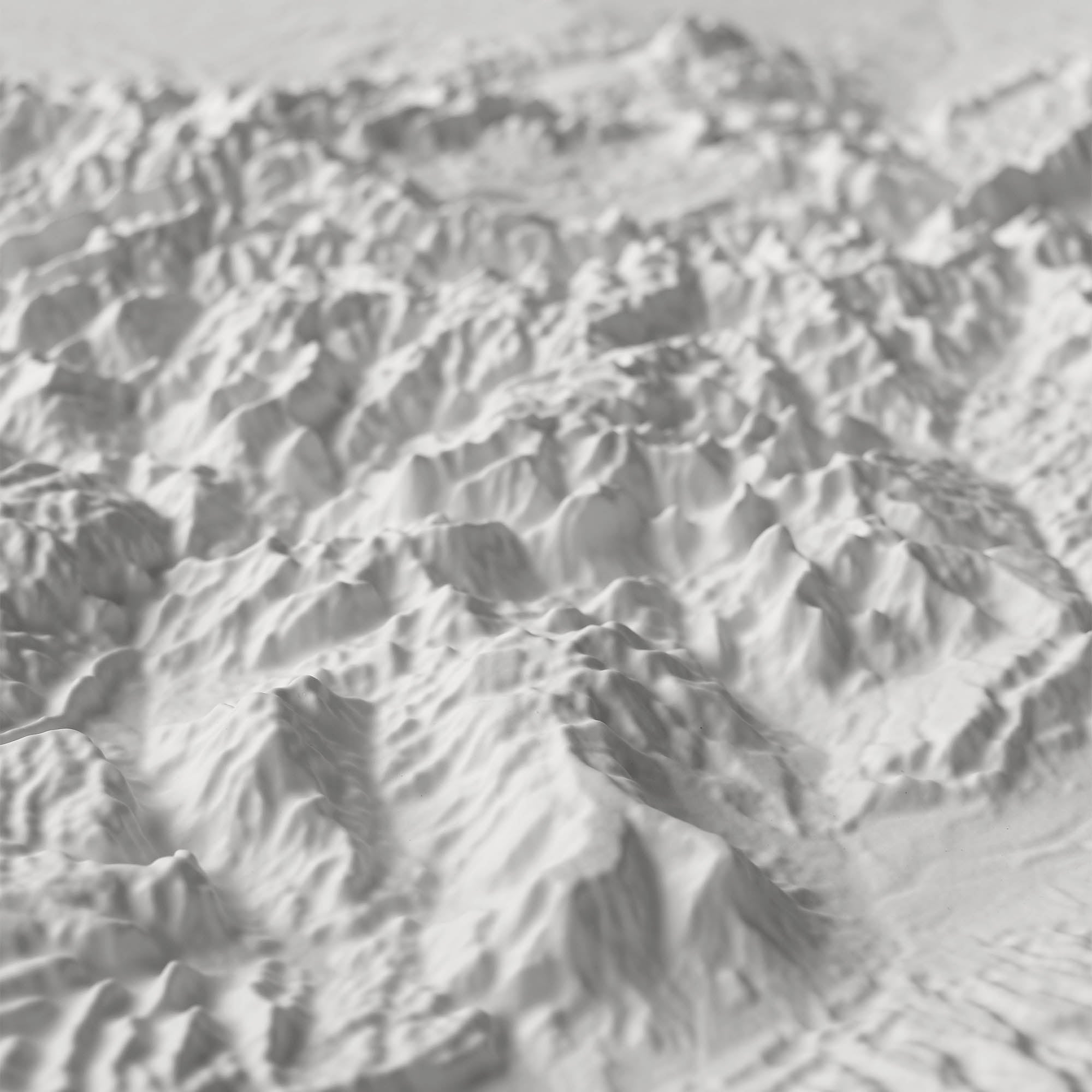 Colorado - White 3D Raised Relief Map