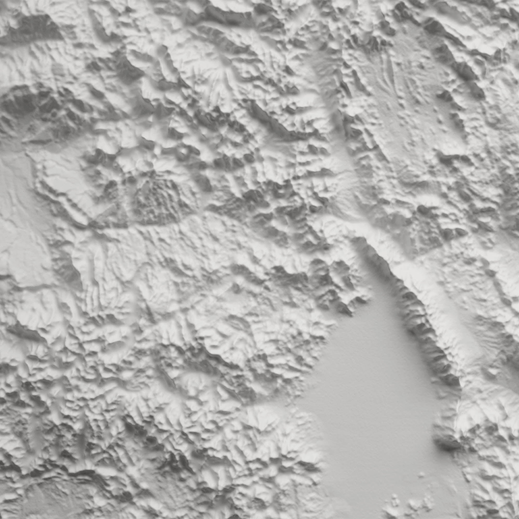 Colorado - White 3D Raised Relief Map