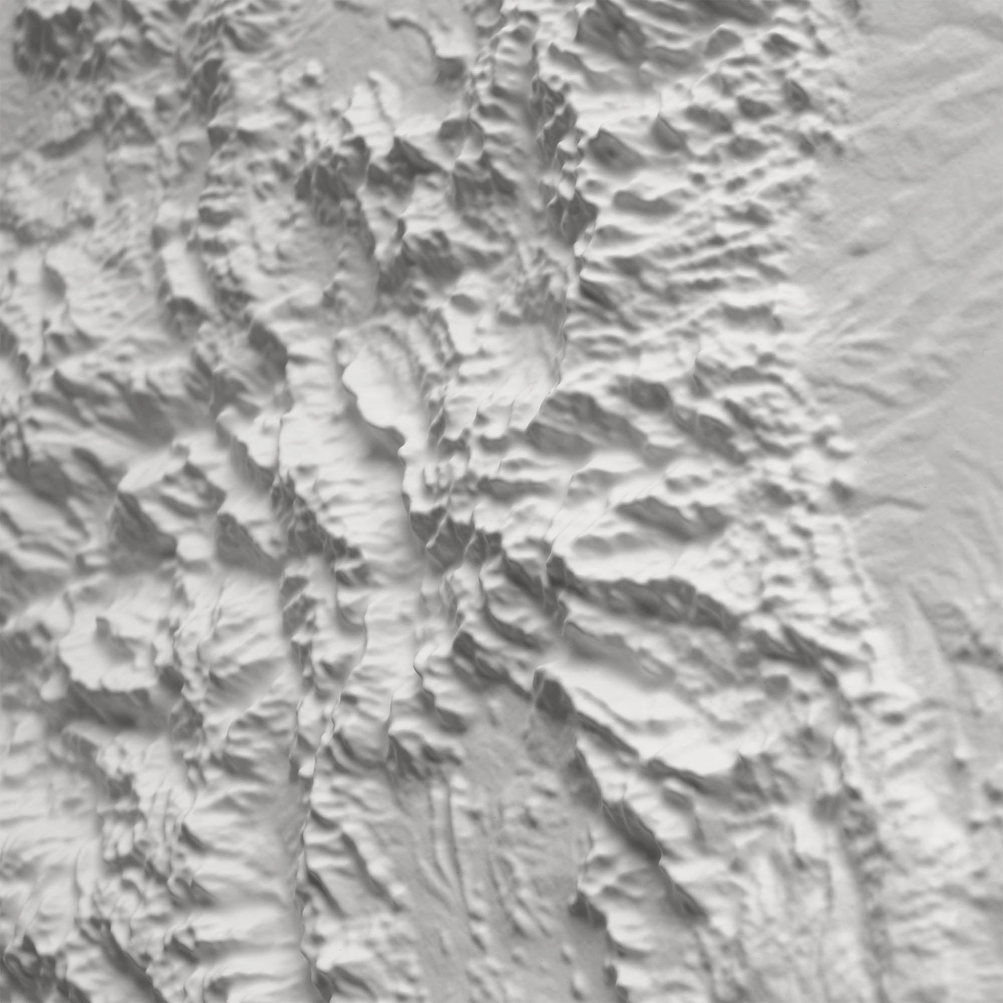 Colorado - White 3D Raised Relief Map