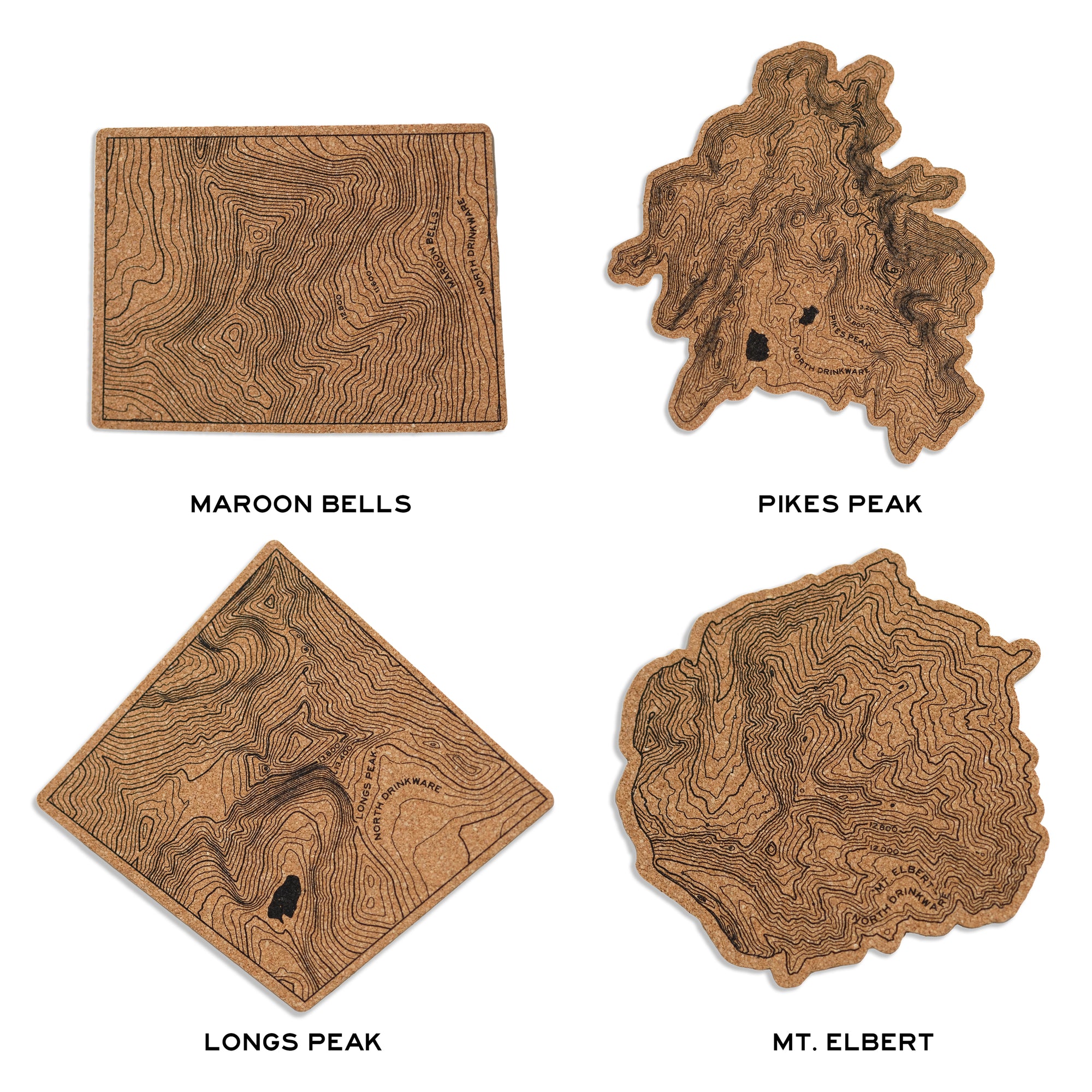 Colorado Cork Coaster Set of 4