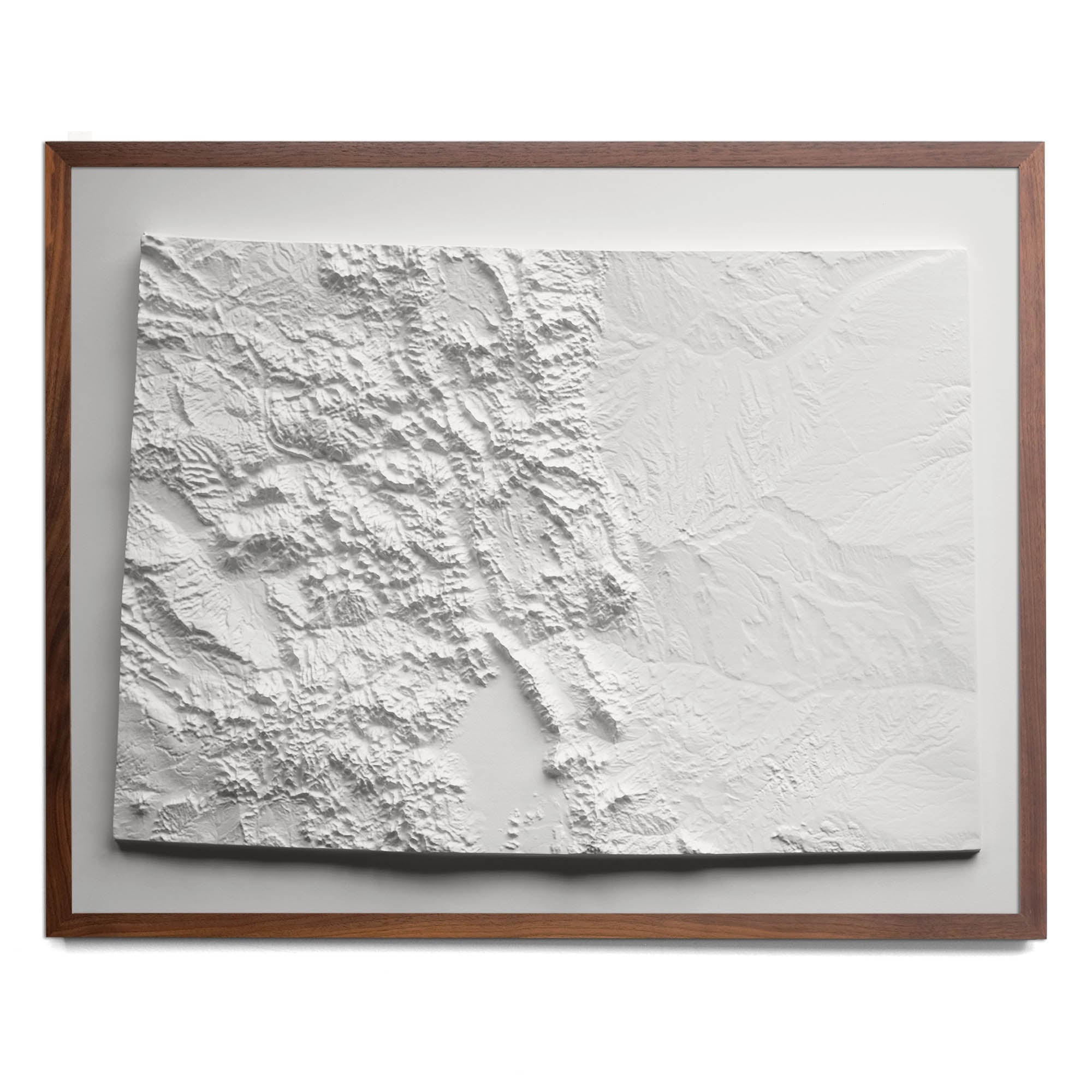 Colorado - White 3D Raised Relief Map