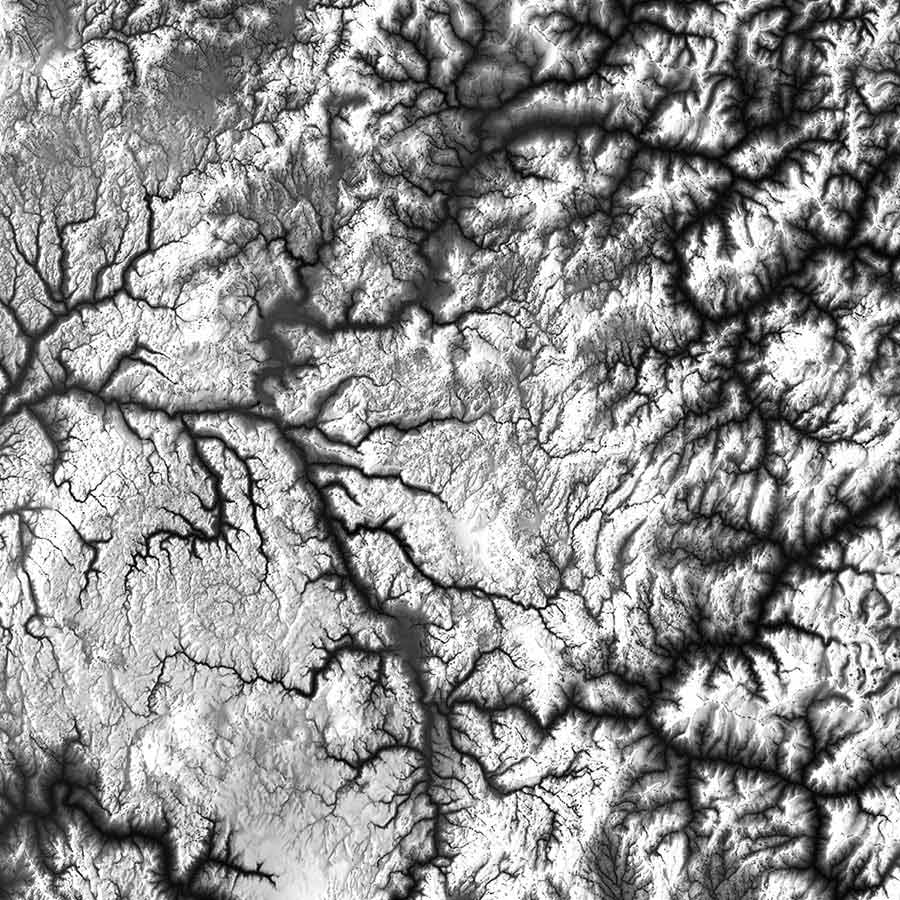 Idaho Elevation Map - No Frame