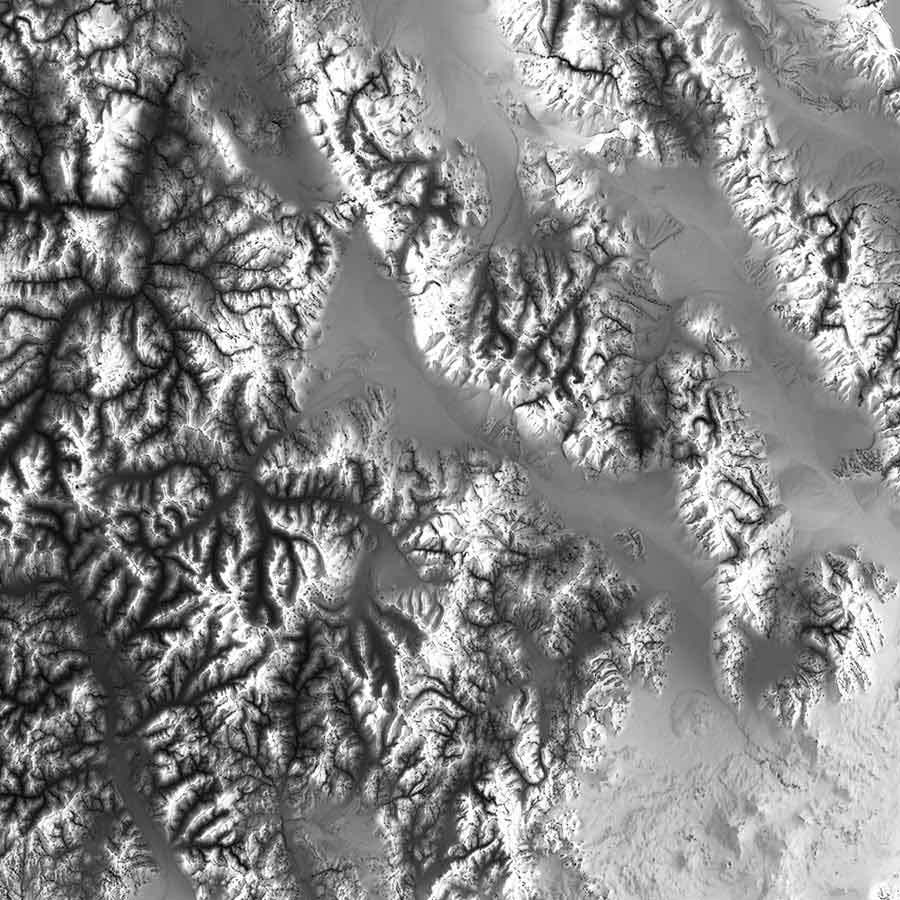 Idaho Elevation Map - No Frame