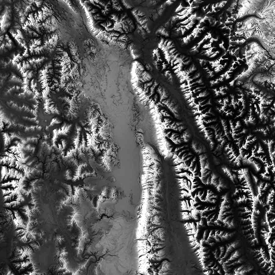 Montana Elevation Map - No Frame