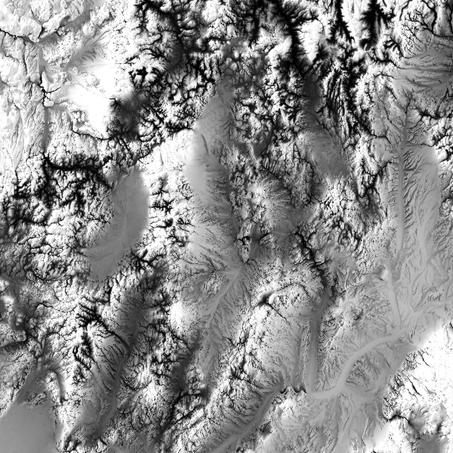 Nevada Elevation Map - No Frame