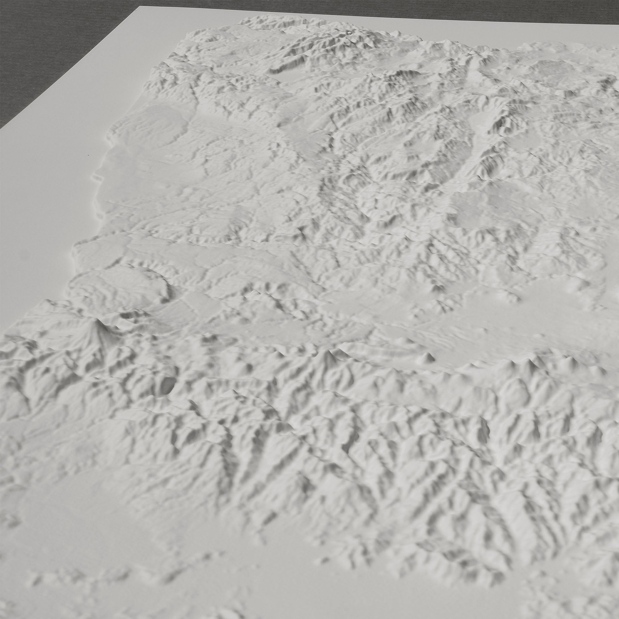 Oregon - White 3D Raised Relief Map