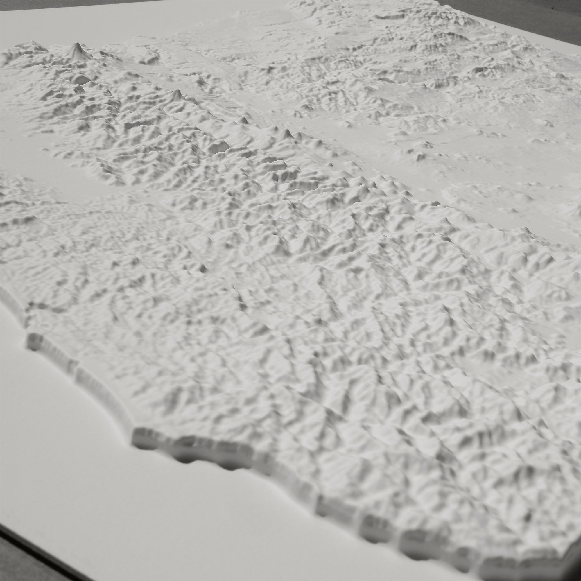 Oregon - White 3D Raised Relief Map