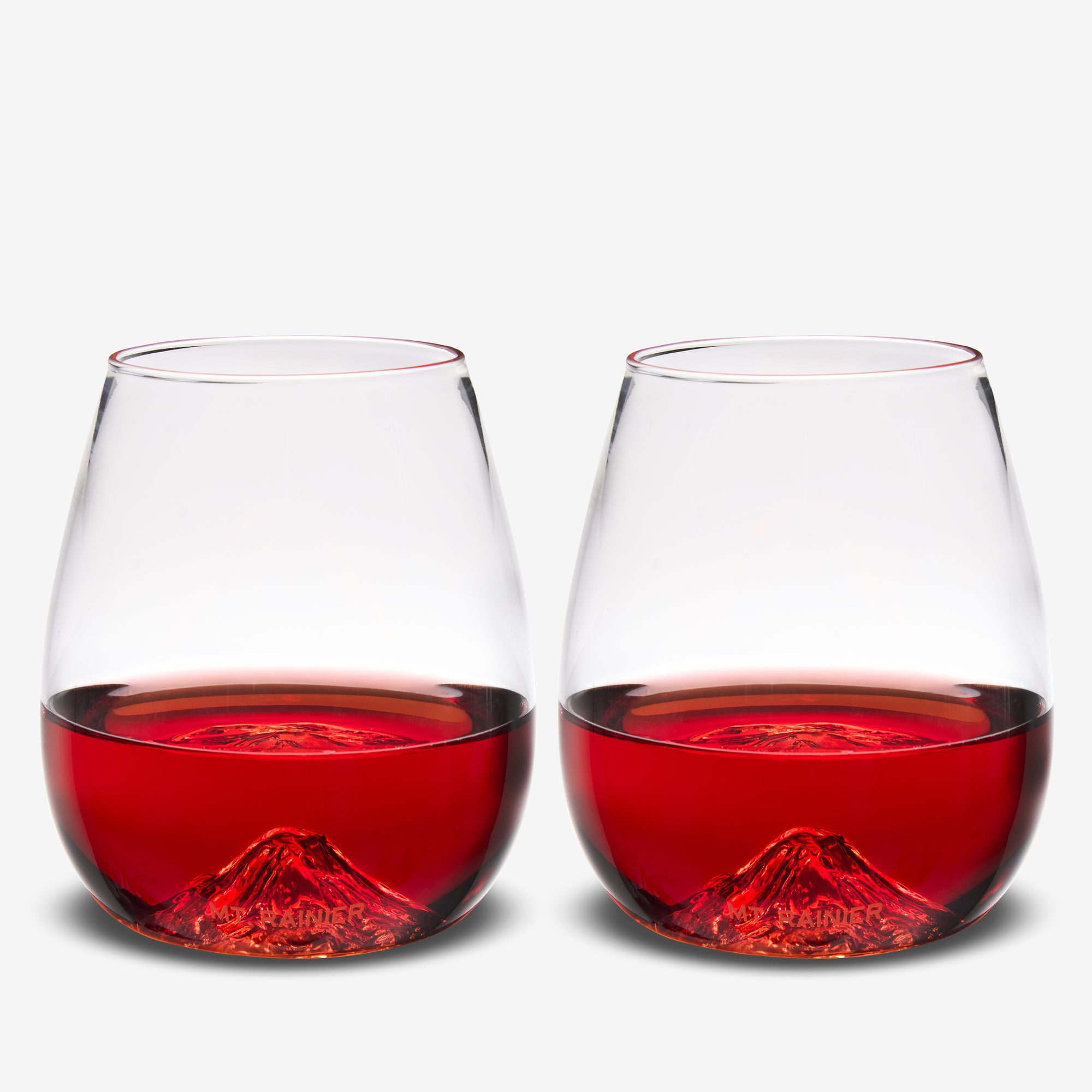 Mt. Rainier Wine Glass Set of 2