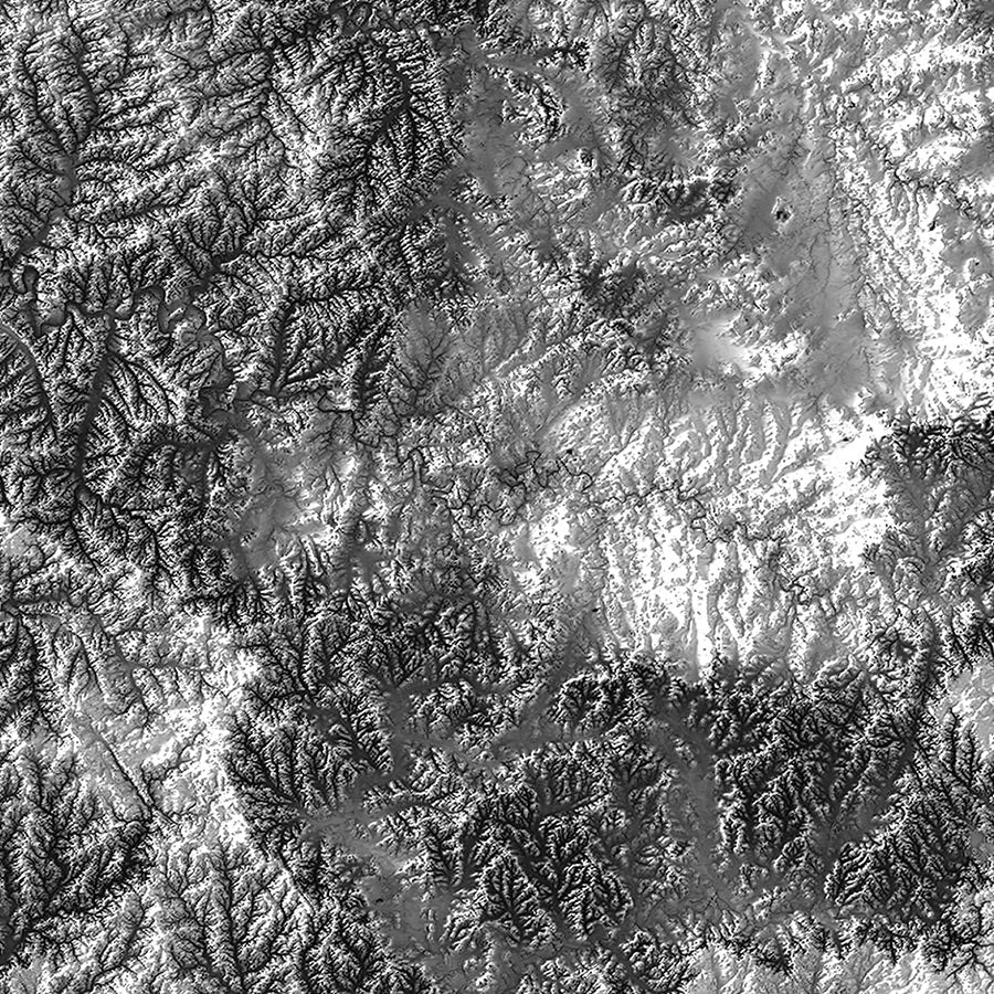 Tennessee Elevation Map - No Frame