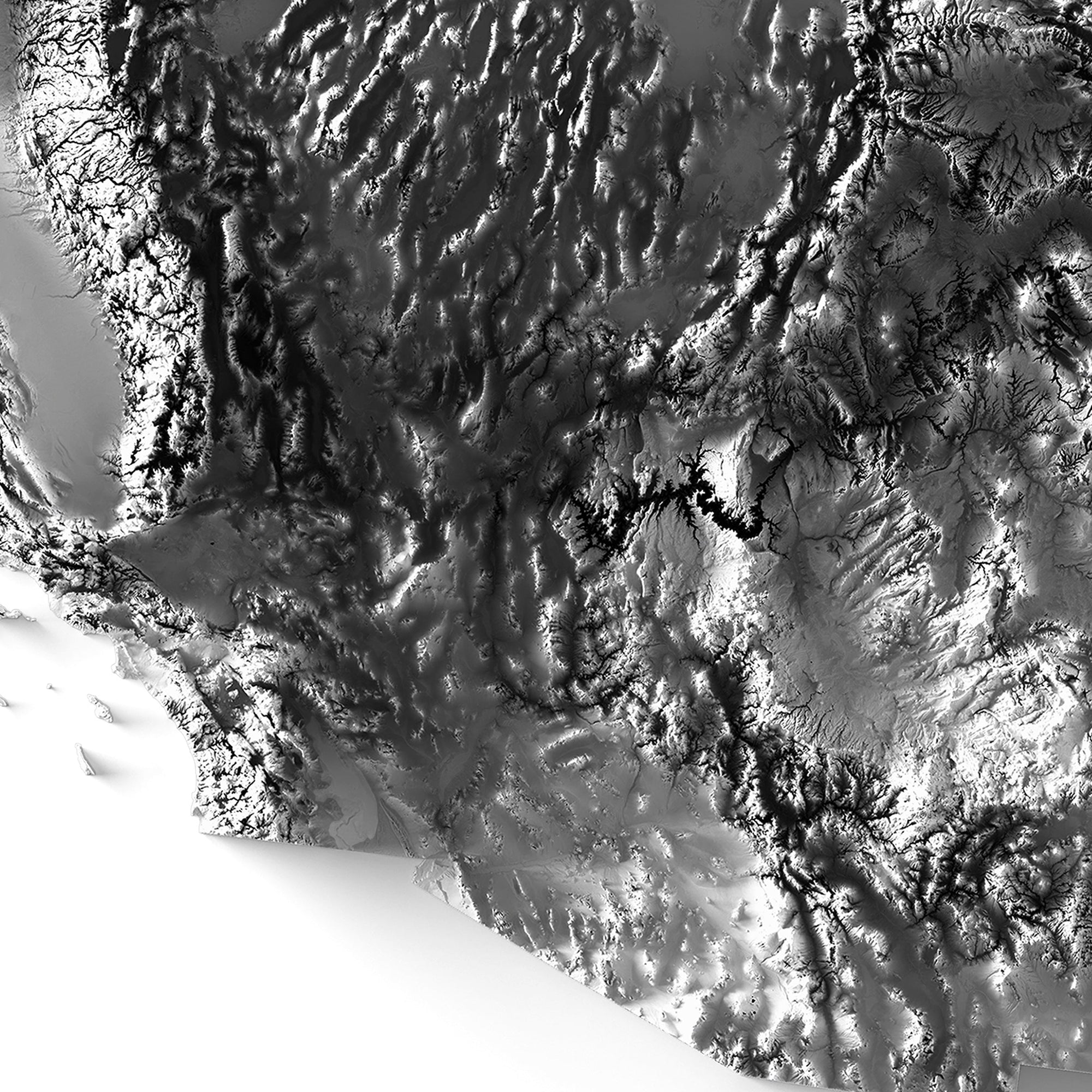 USA Elevation Map - No Frame