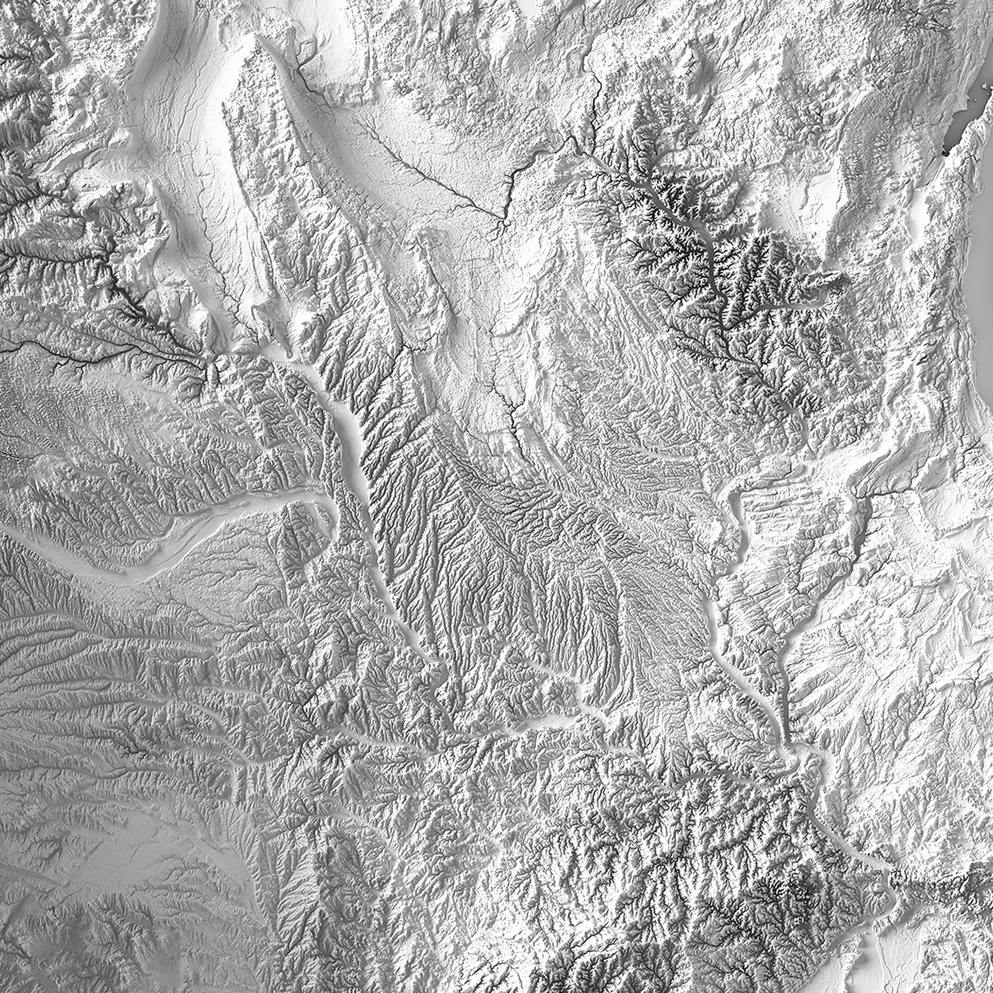 USA Elevation Map - No Frame