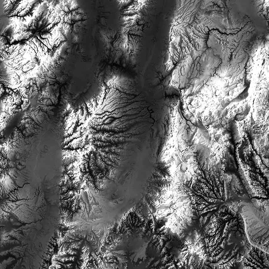 Utah Elevation Map - No Frame