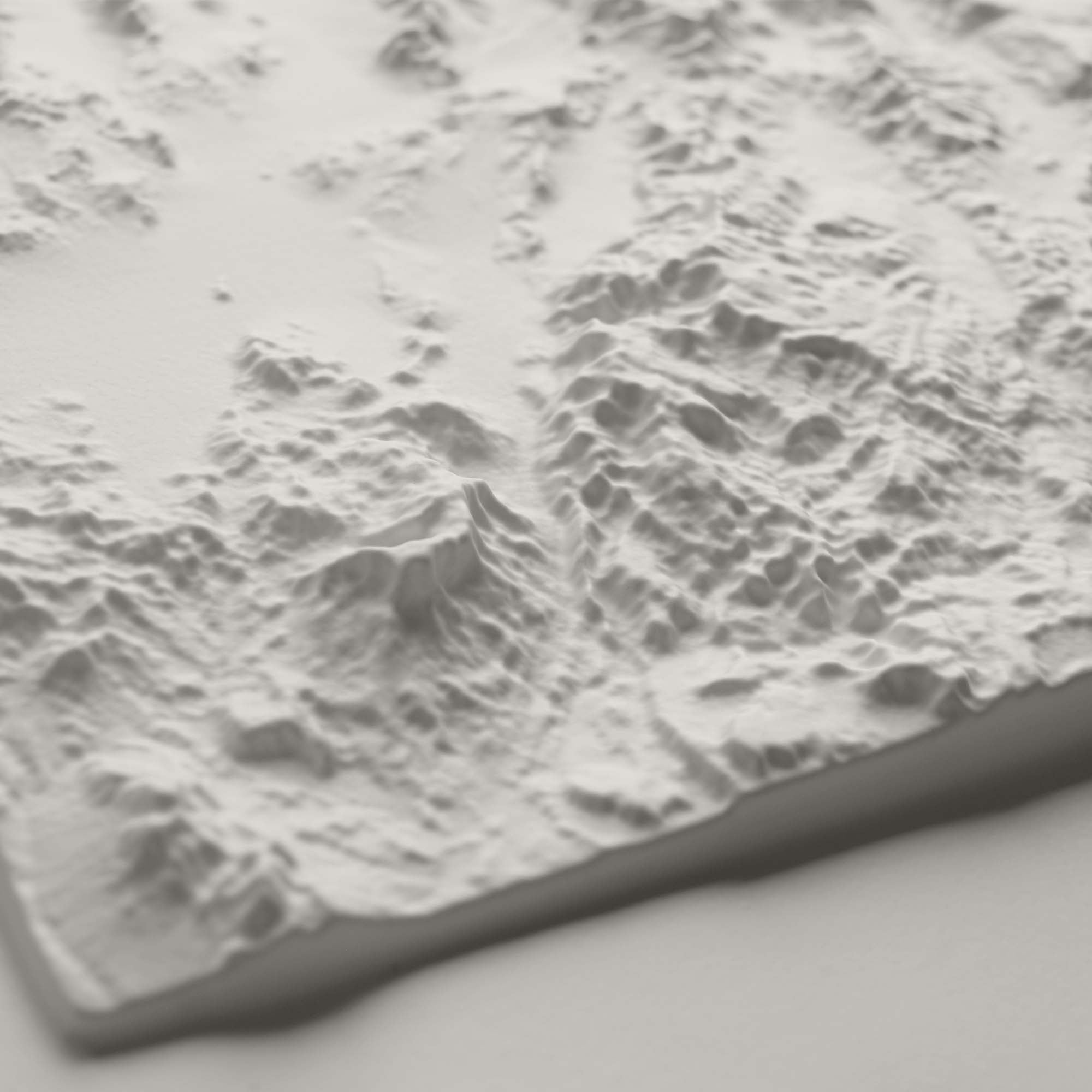 Utah - White 3D Raised Relief Map