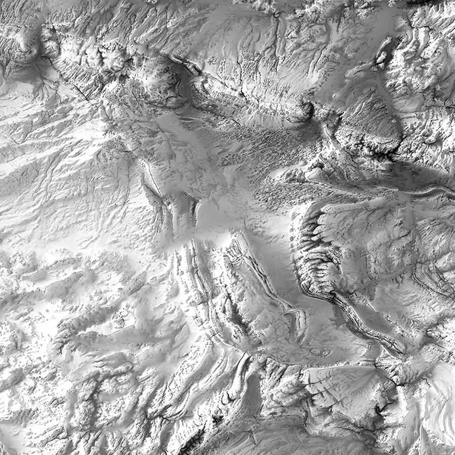 Wyoming Elevation Map - No Frame