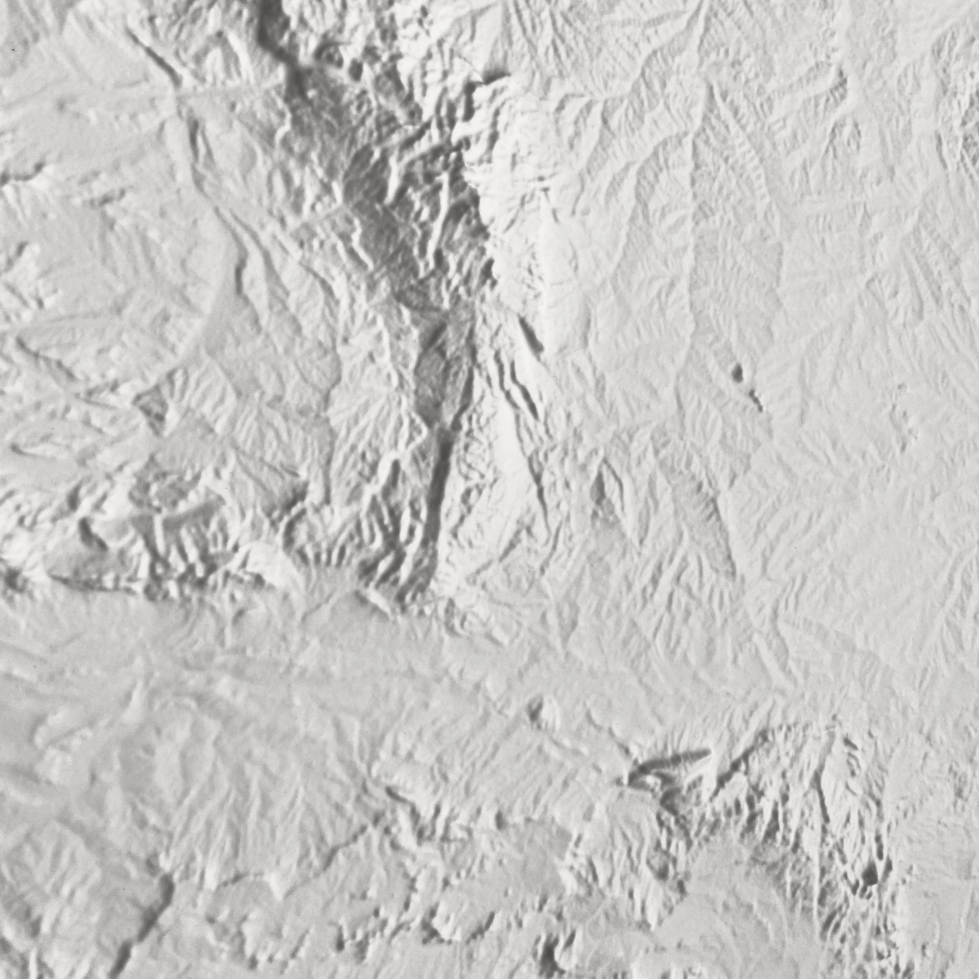 Wyoming - White 3D Raised Relief Map