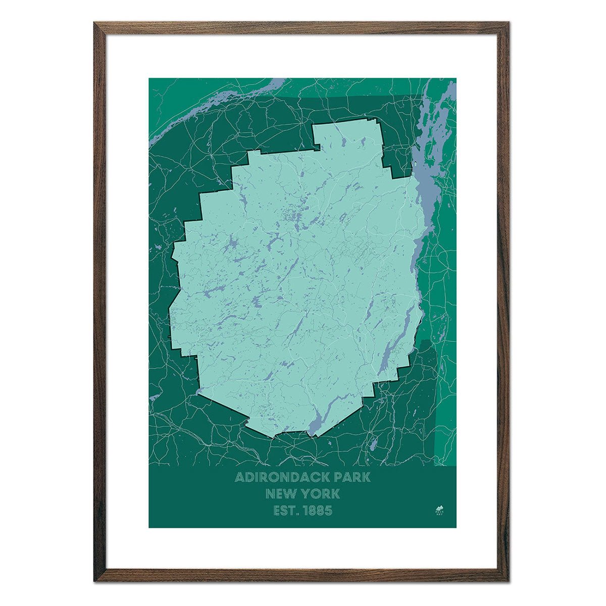 Adirondack Park Map - No Frame - North Drinkware