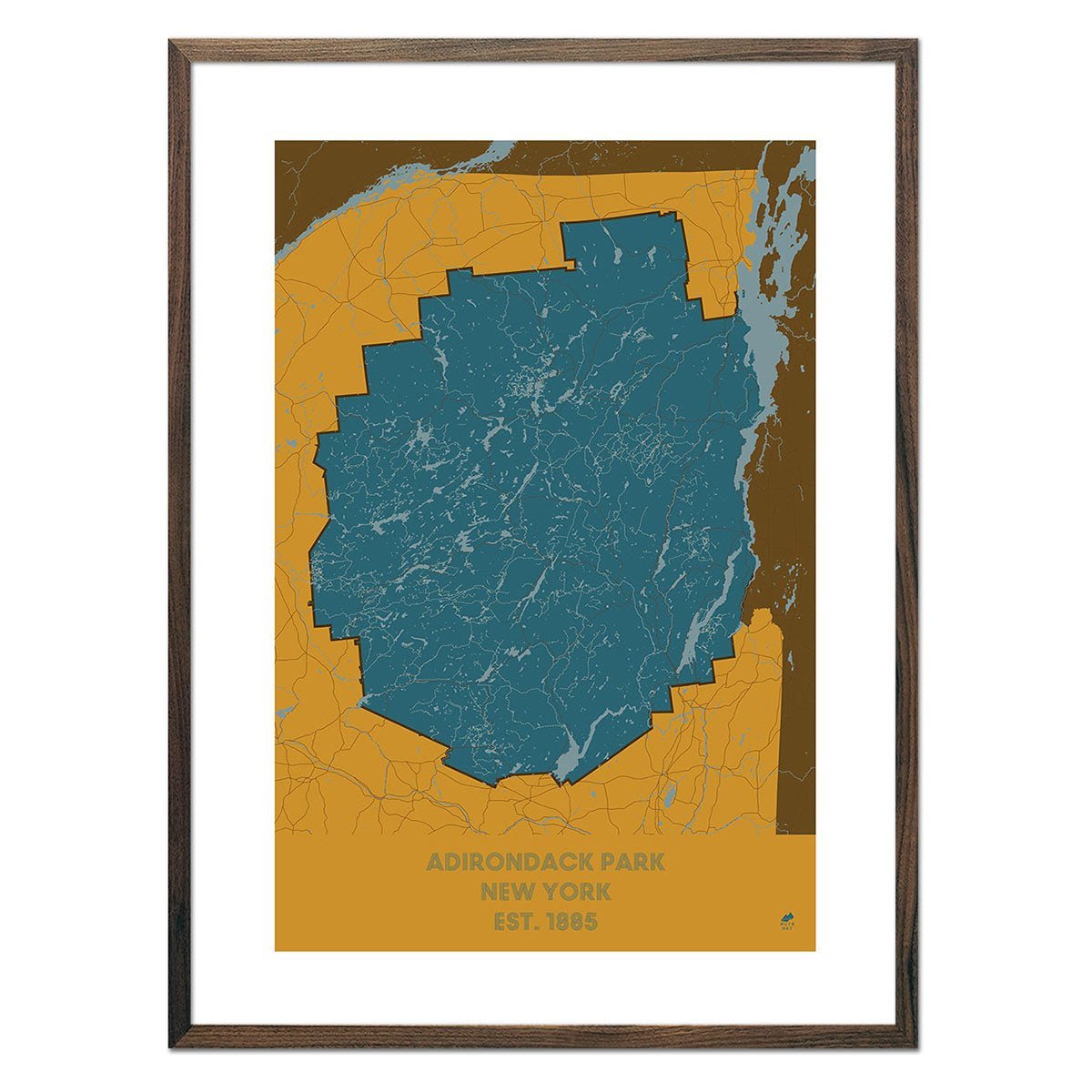 Adirondack Park Map - No Frame - North Drinkware