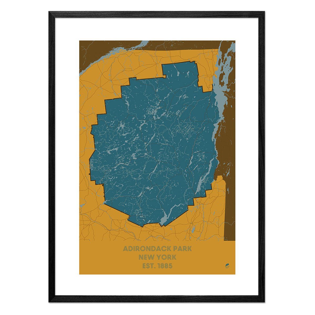 Adirondack Park Map - No Frame - North Drinkware