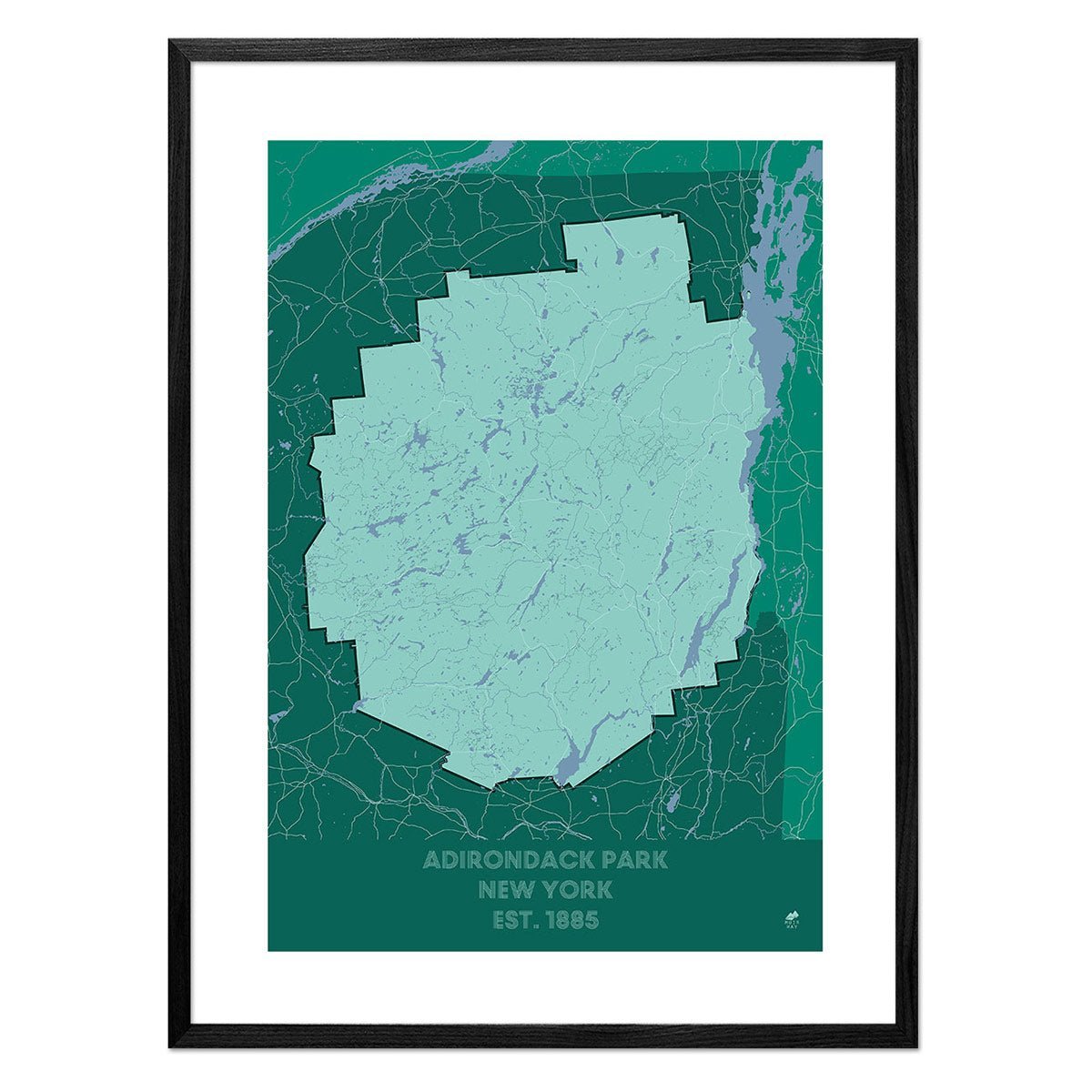 Adirondack Park Map - No Frame - North Drinkware