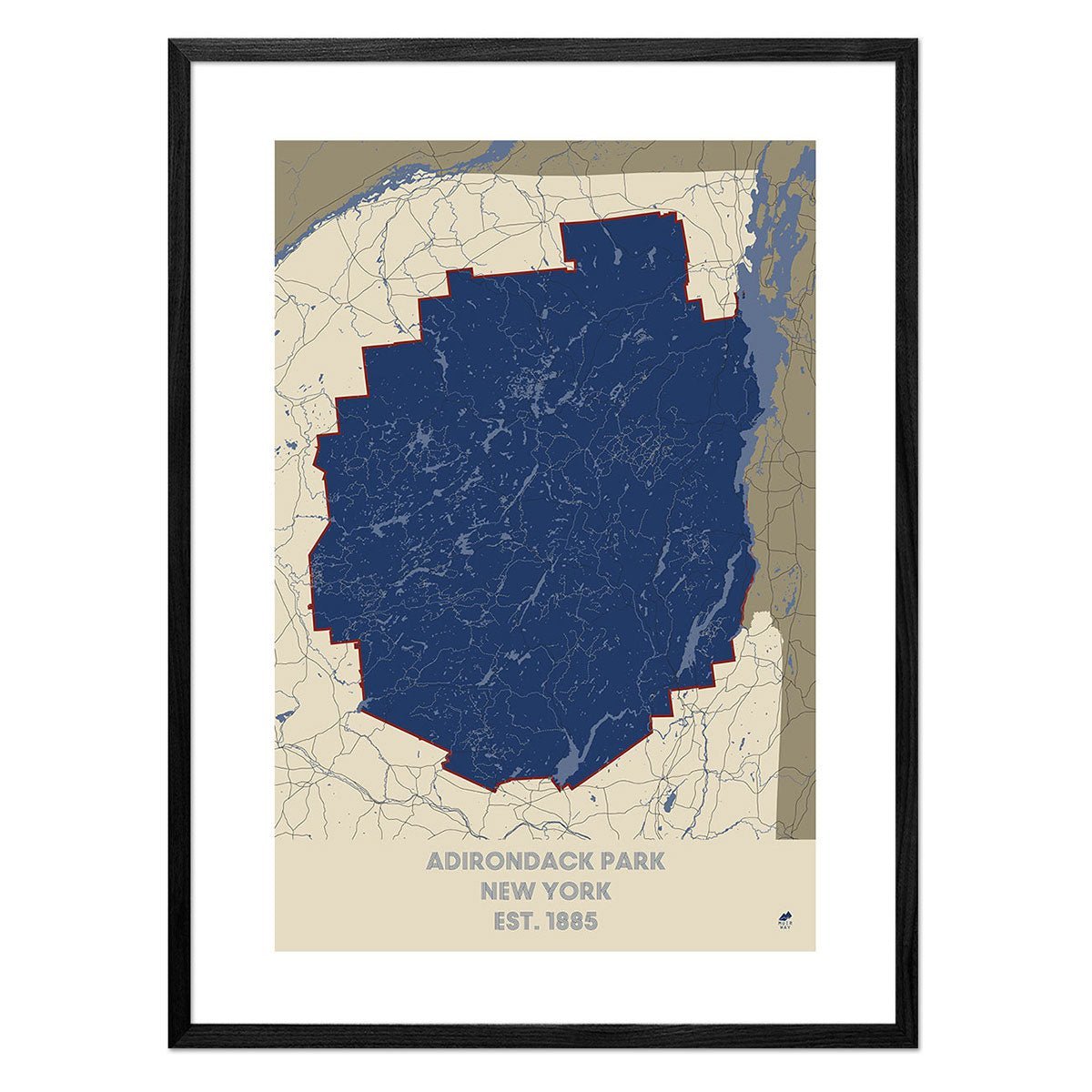 Adirondack Park Map - No Frame - North Drinkware