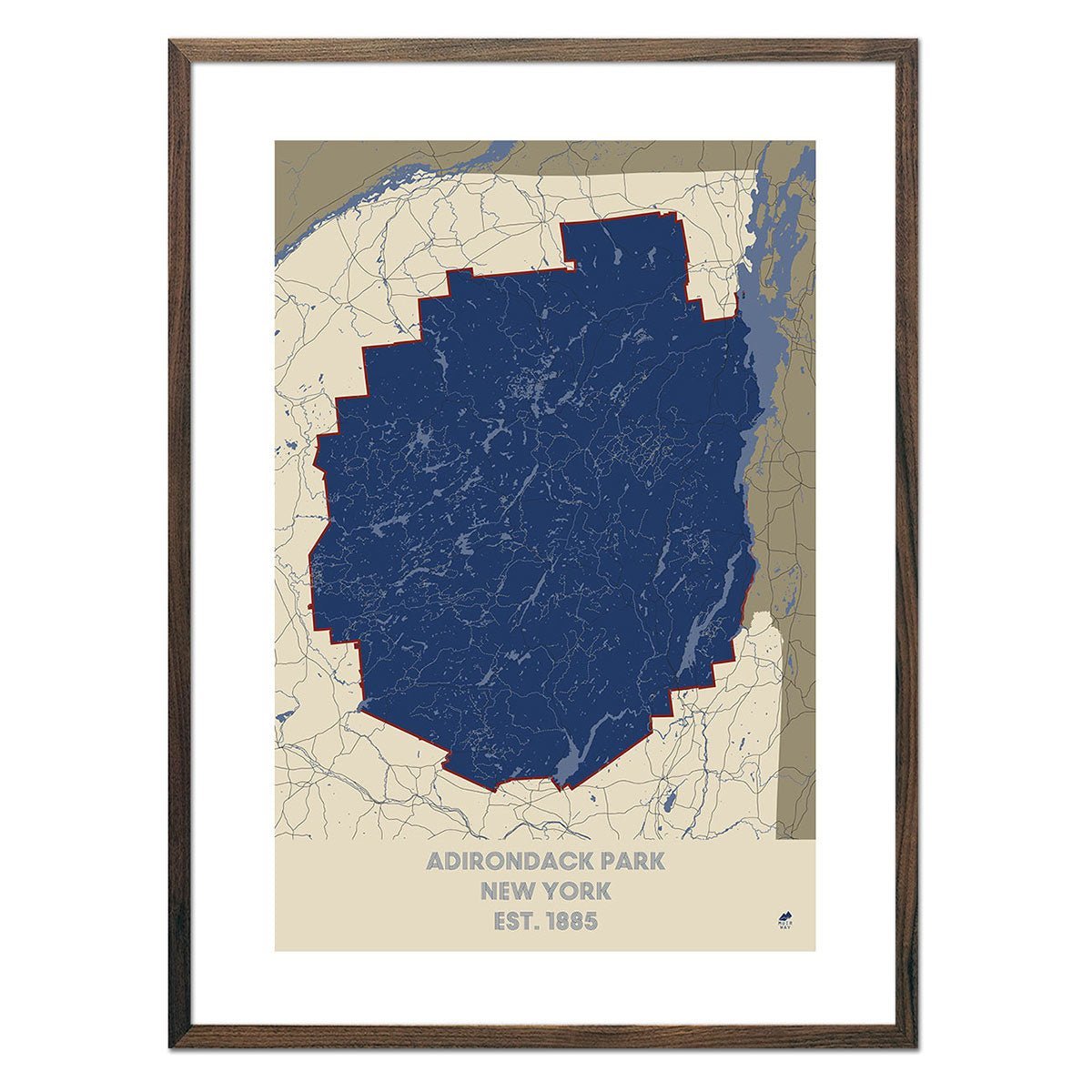Adirondack Park Map - No Frame - North Drinkware