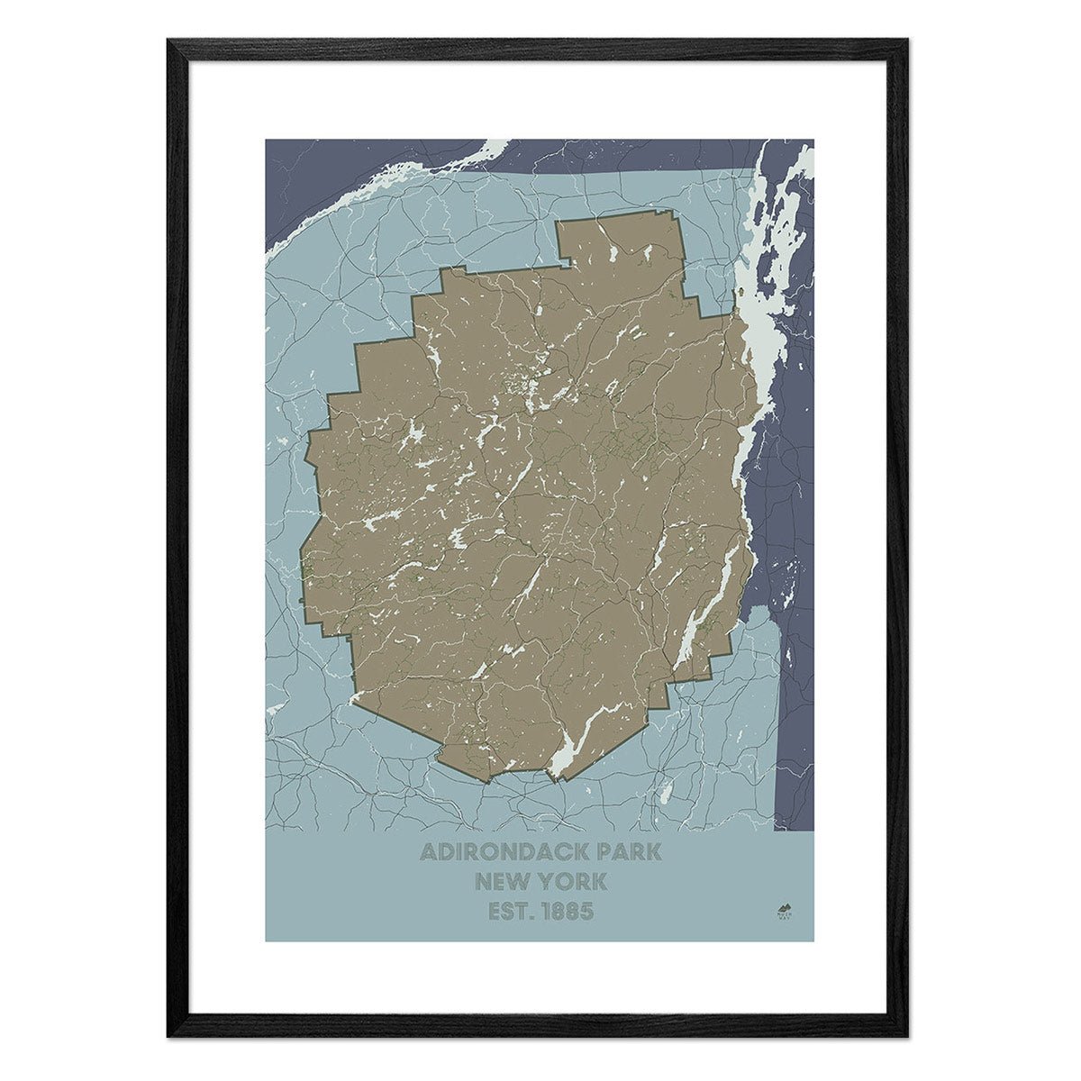 Adirondack Park Map - No Frame - North Drinkware
