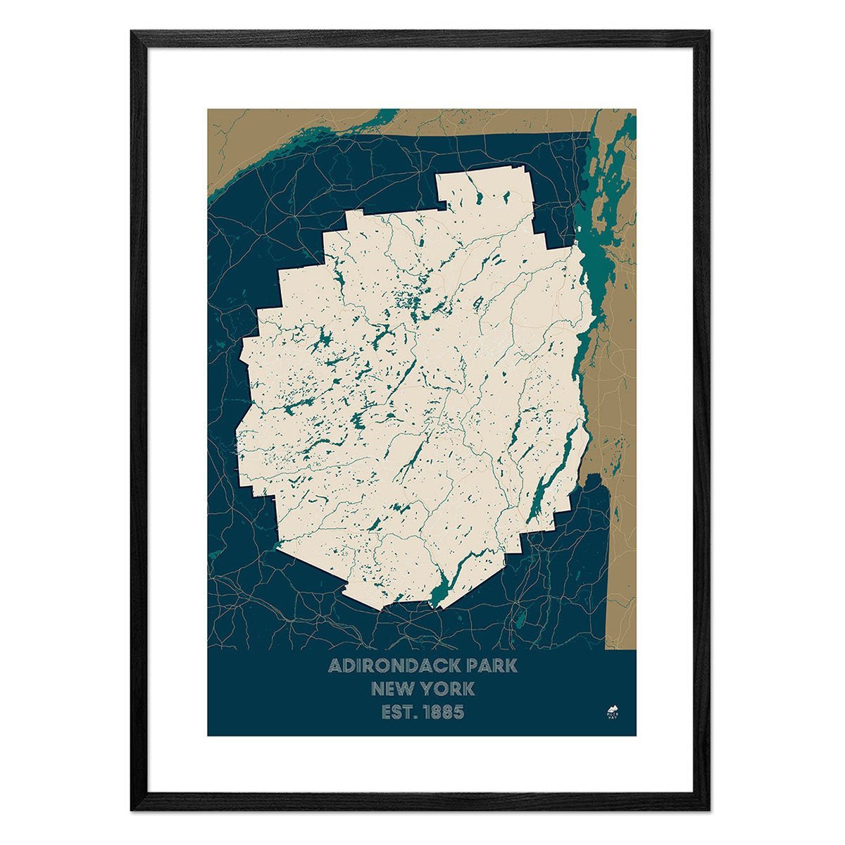 Adirondack Park Map - No Frame - North Drinkware