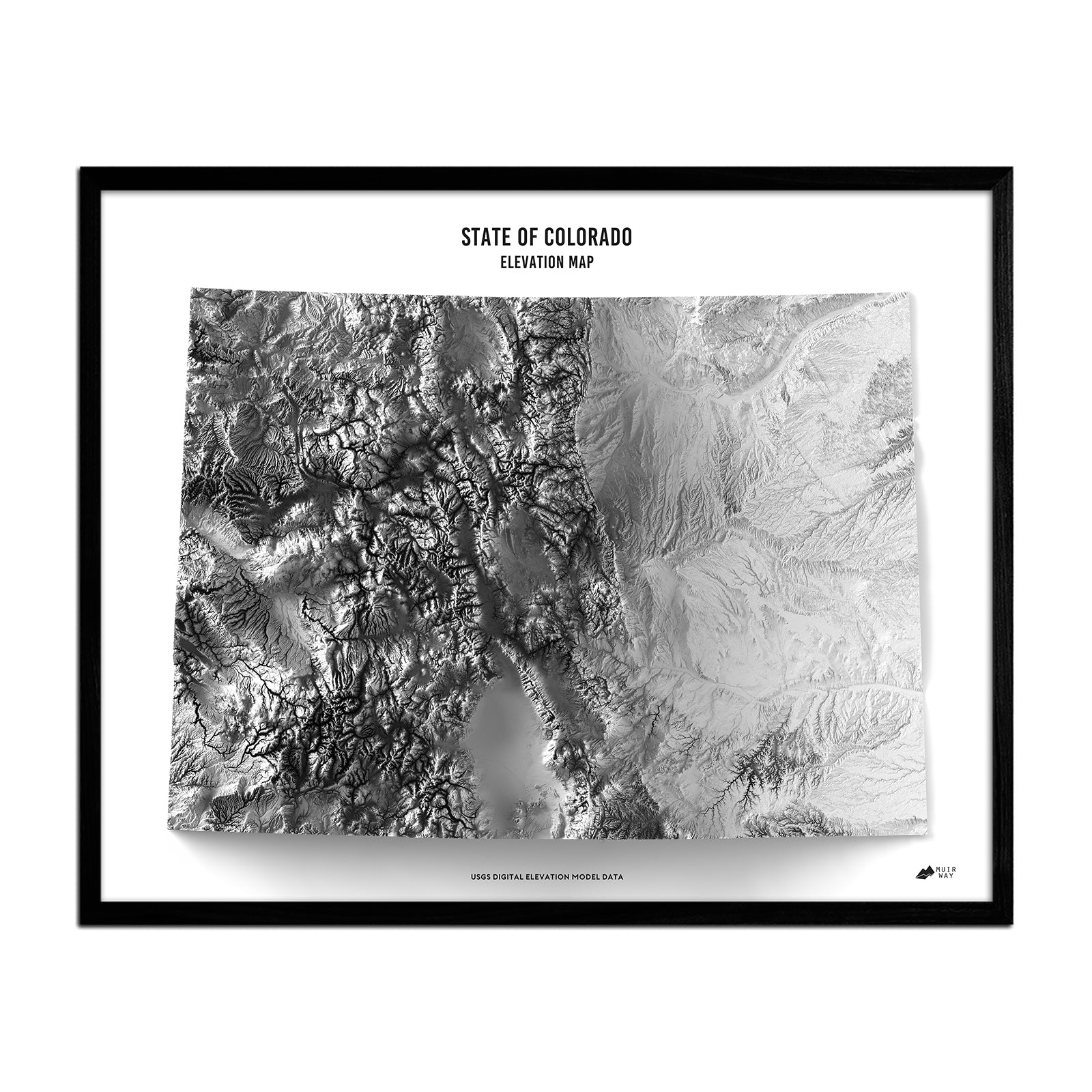 Colorado Elevation Map - No Frame - North Drinkware