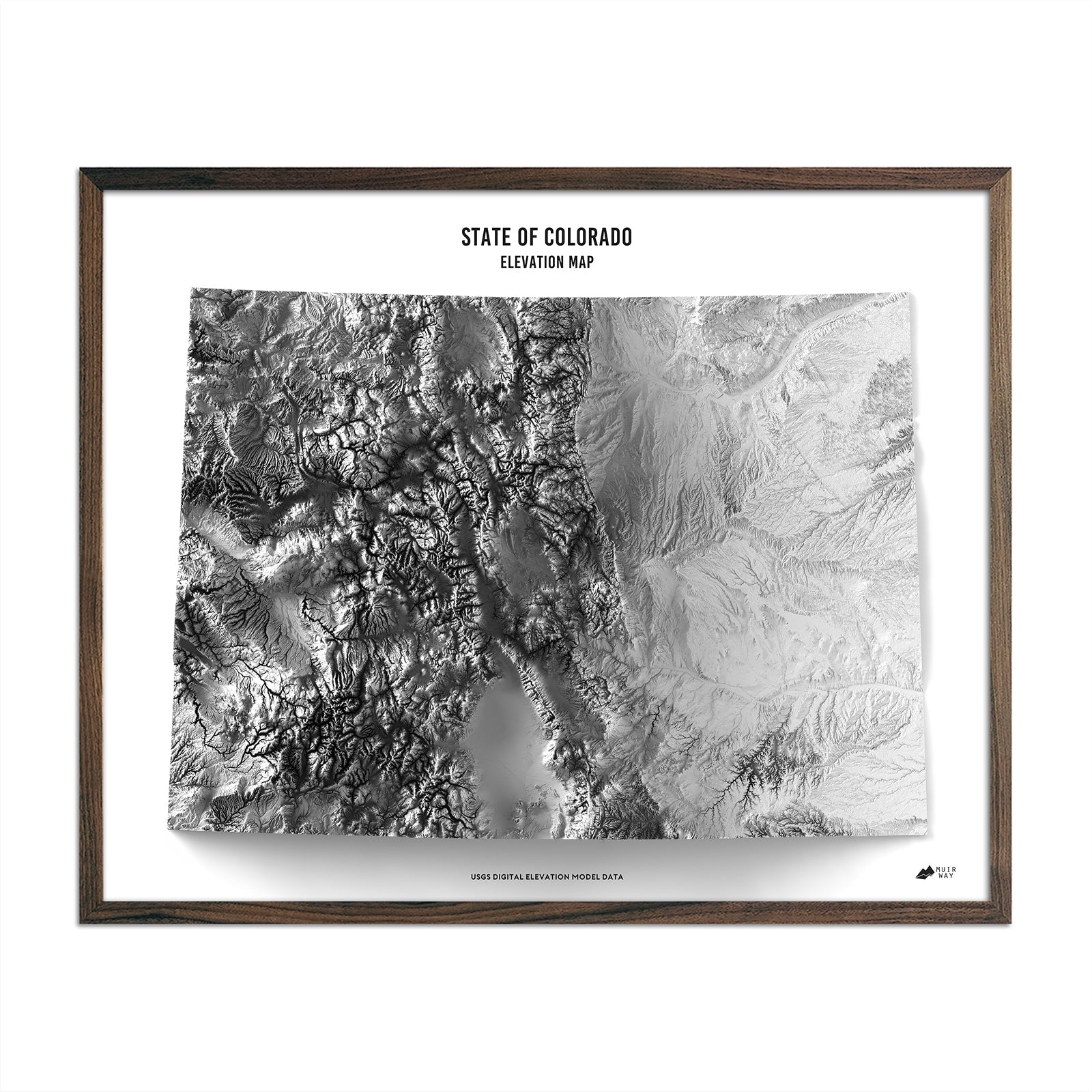 Colorado Elevation Map - No Frame - North Drinkware