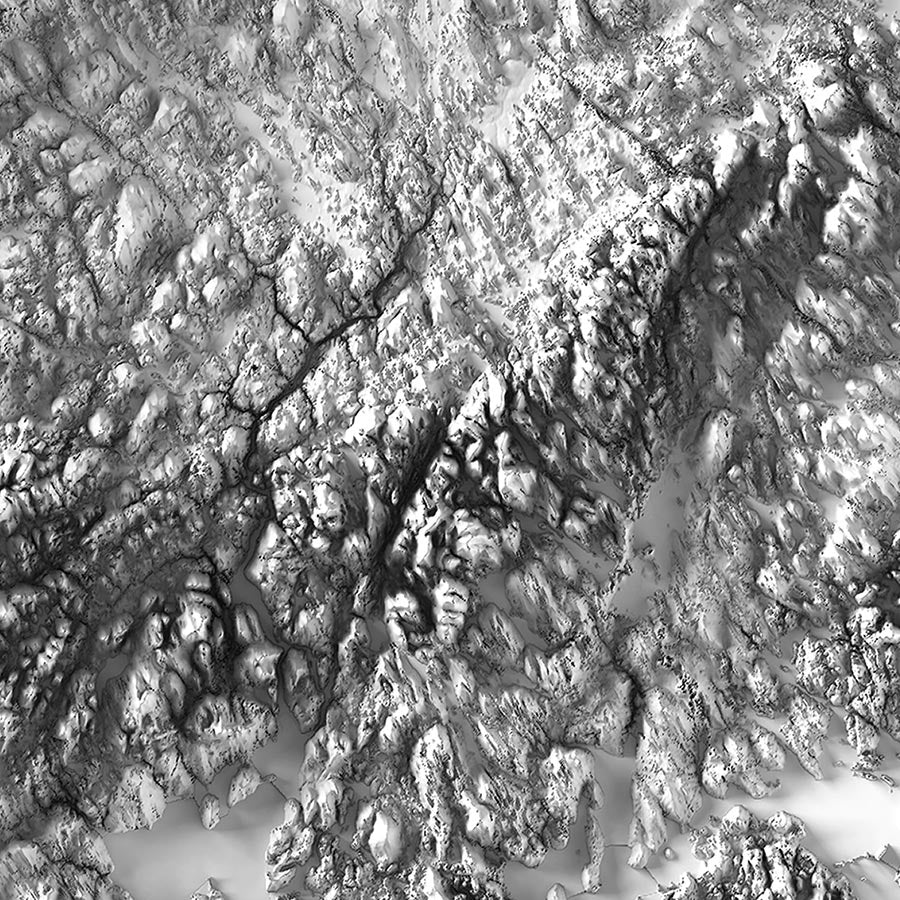 Maine Elevation Map - No Frame - North Drinkware