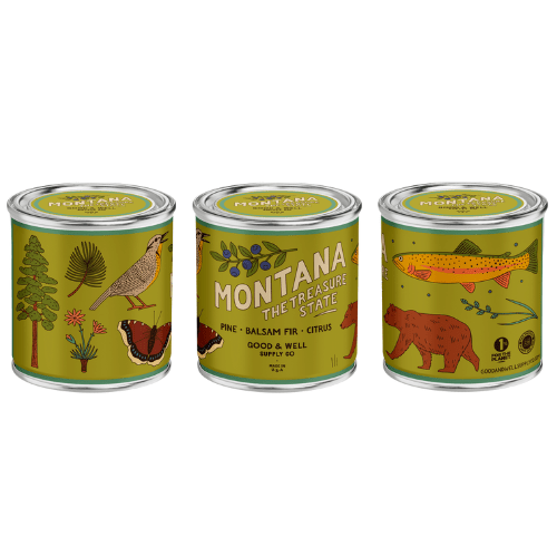 Montana State Candle - North Drinkware