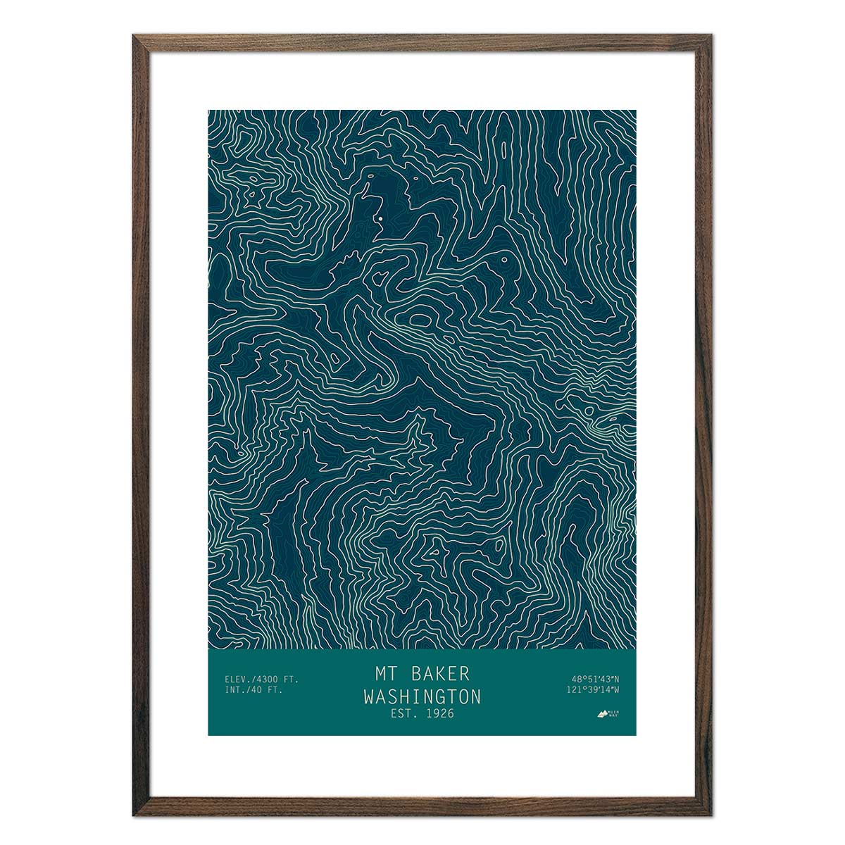 Mount Baker, Washington - No Frame - North Drinkware