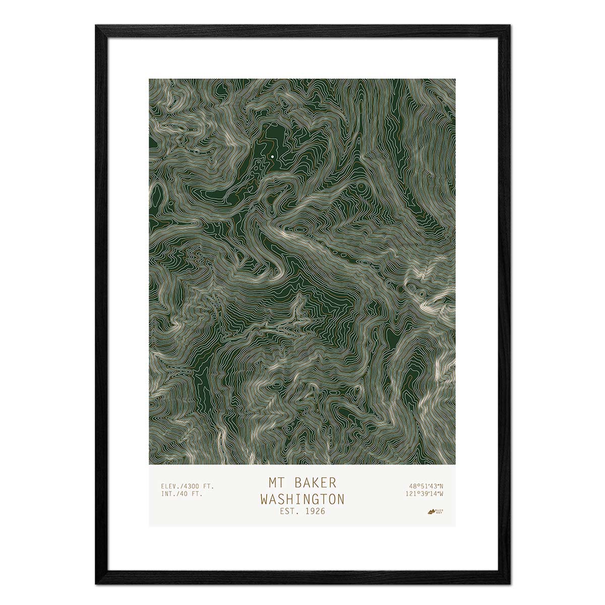 Mount Baker, Washington - No Frame - North Drinkware