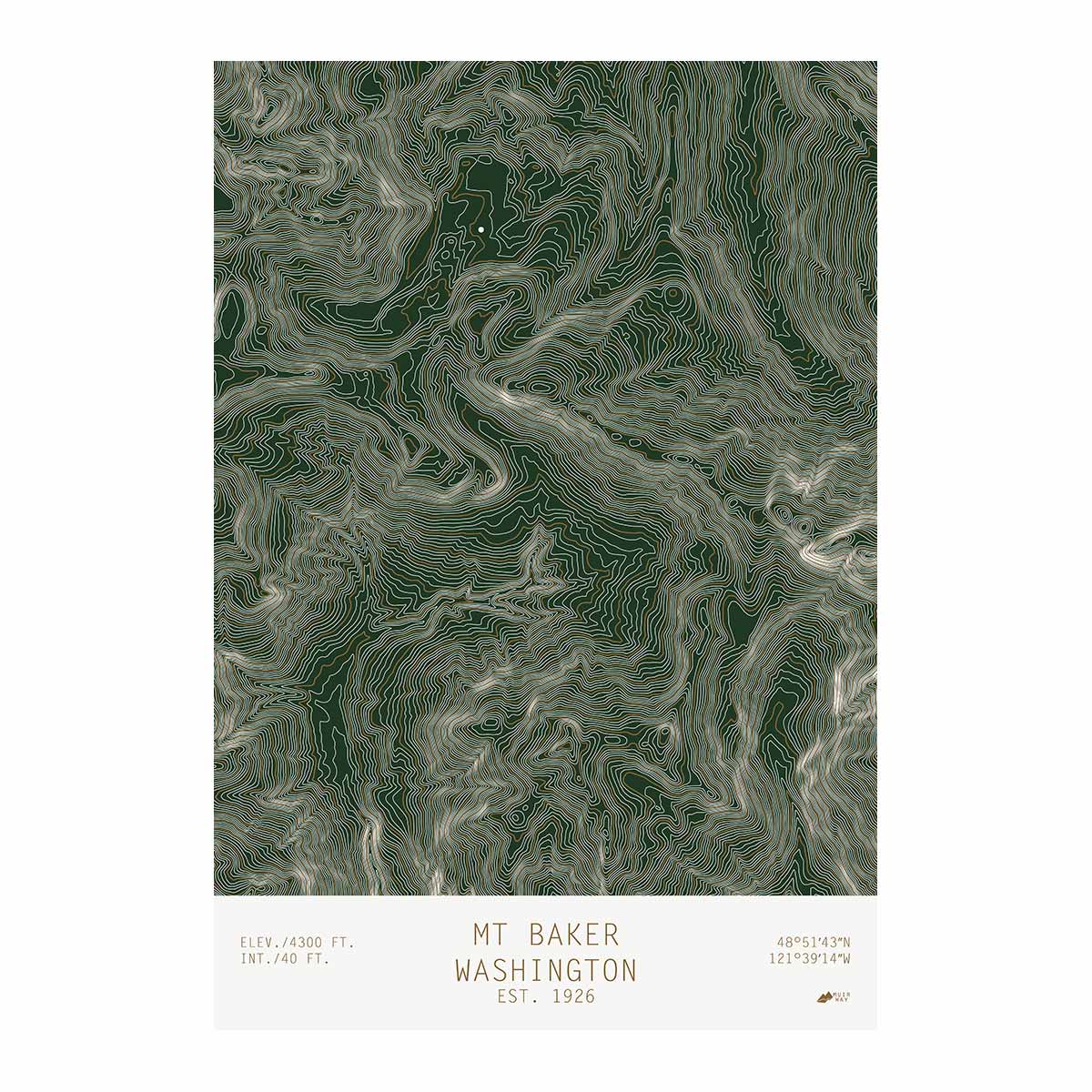 Mount Baker, Washington - No Frame - North Drinkware