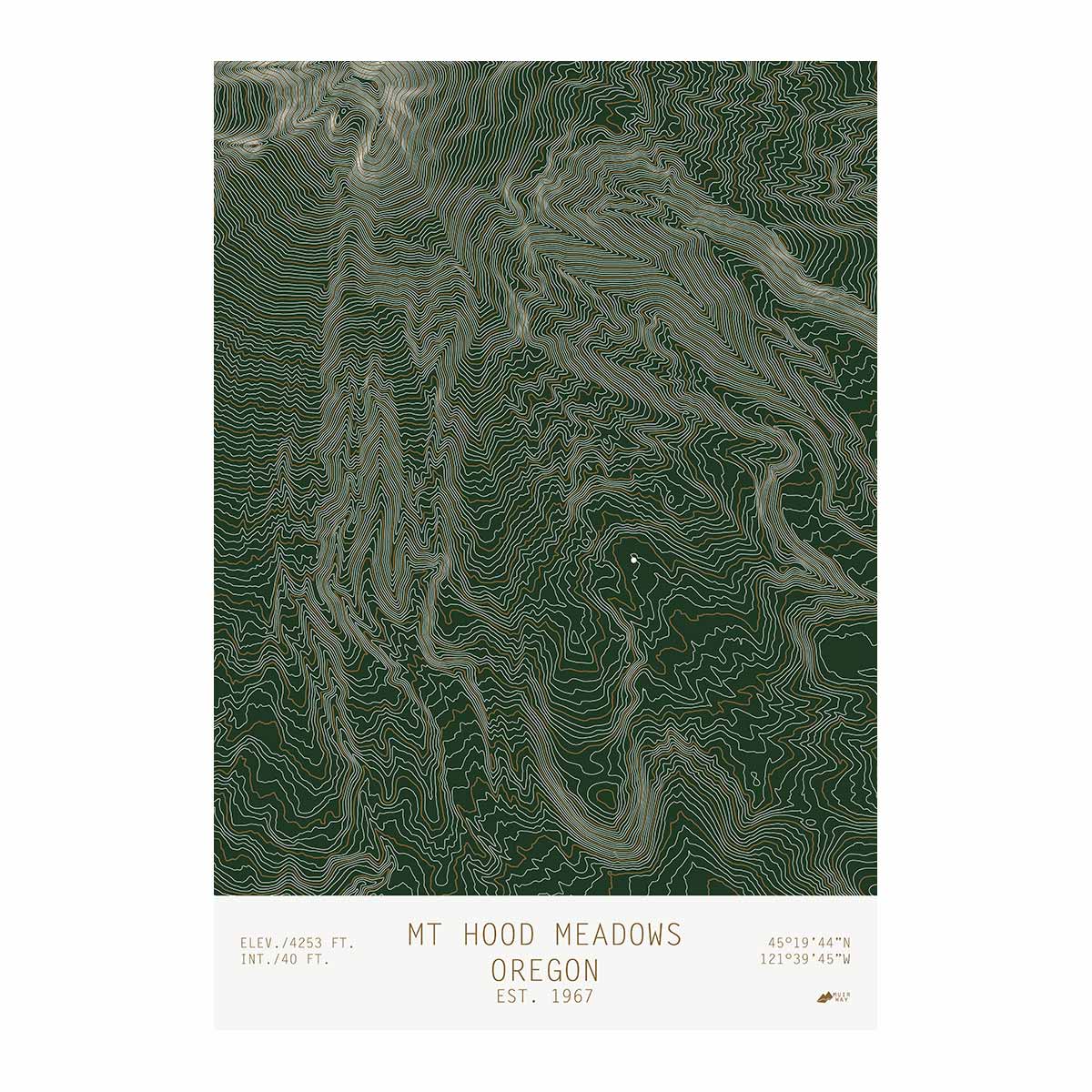 Mount Hood Meadows, Oregon - No Frame - North Drinkware
