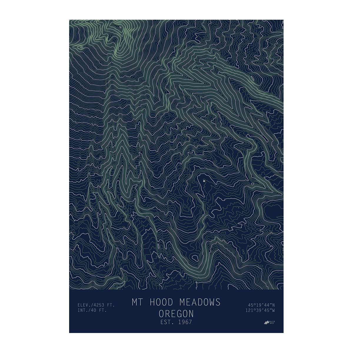 Mount Hood Meadows, Oregon - No Frame - North Drinkware