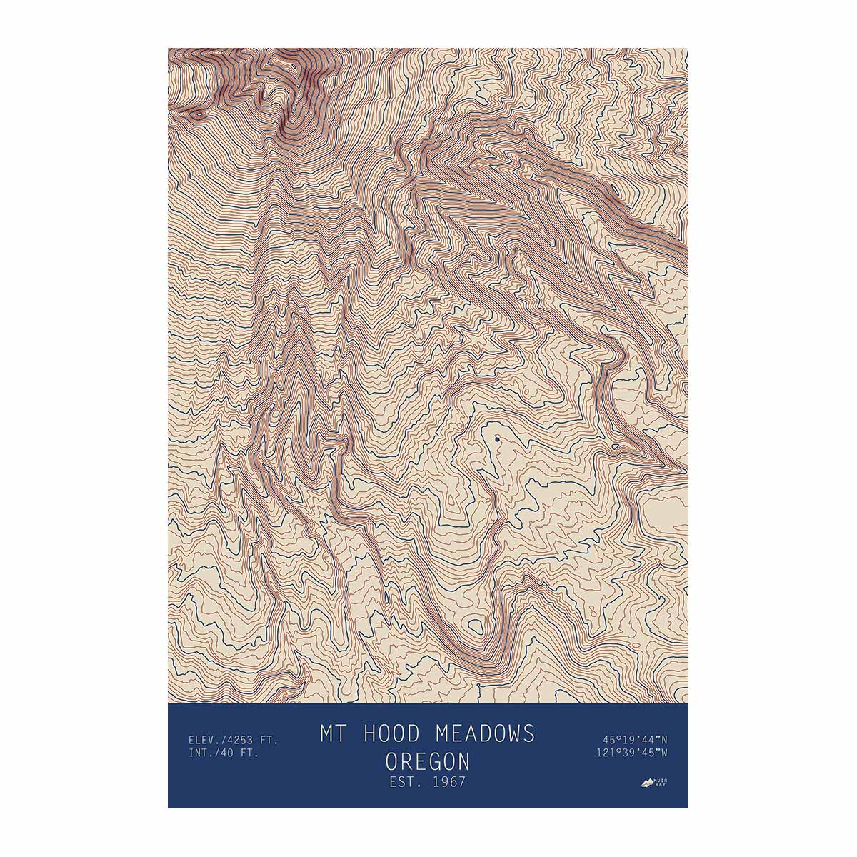 Mount Hood Meadows, Oregon - No Frame - North Drinkware