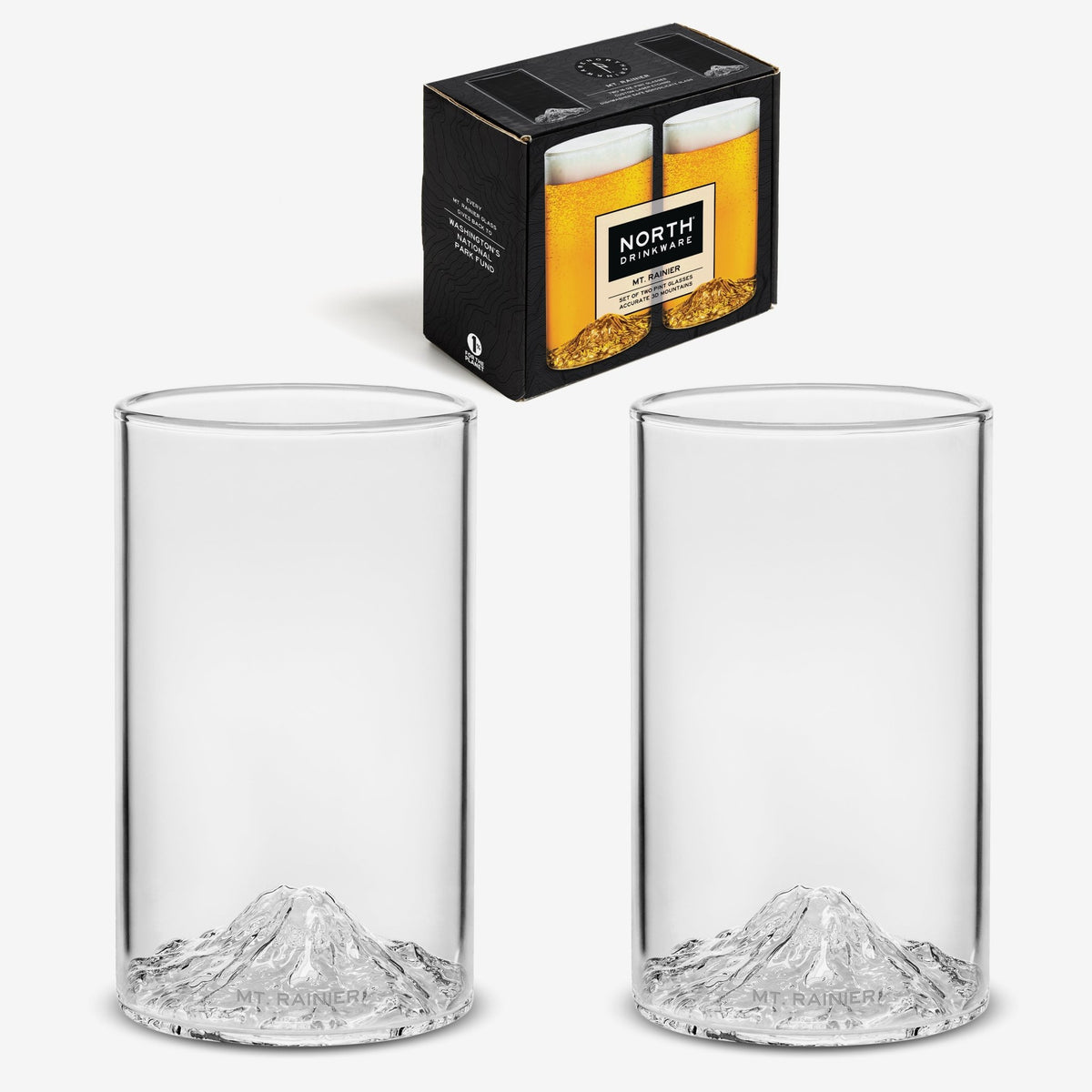 Mt. Rainier Pint Set of 2 - North Drinkware
