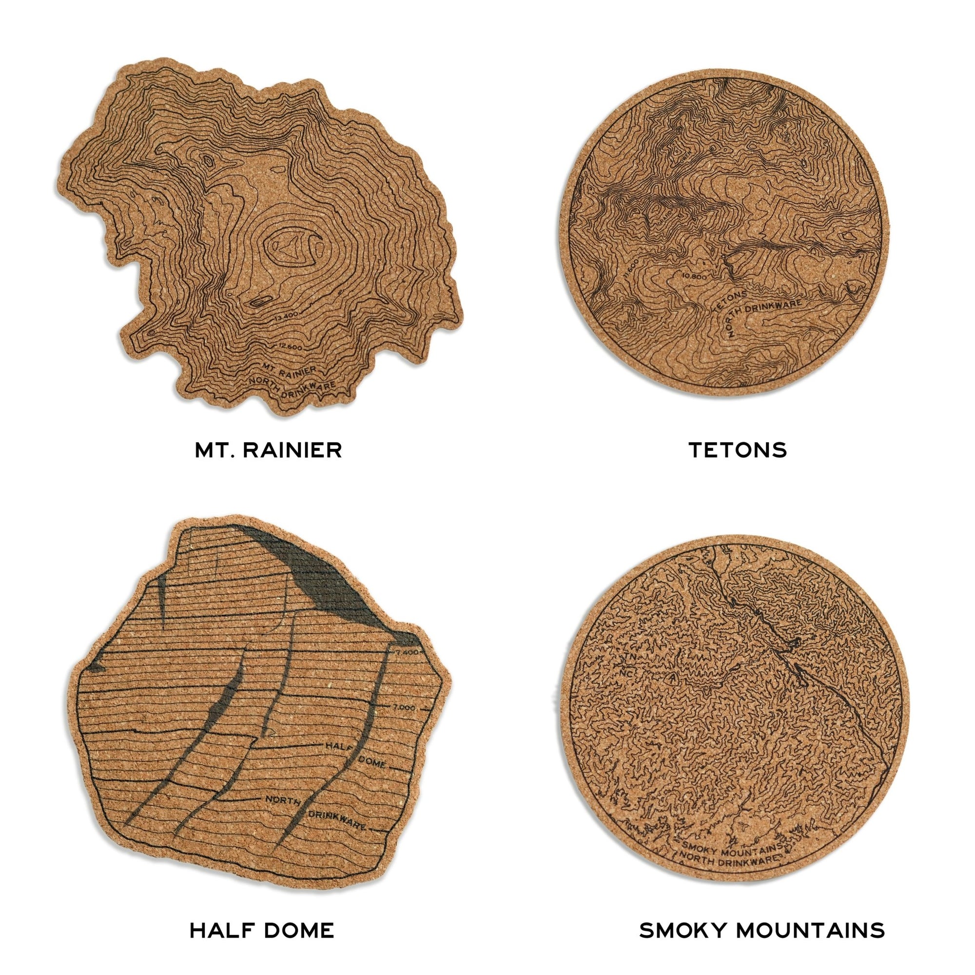National Parks Cork Coaster Set of 4 - North Drinkware