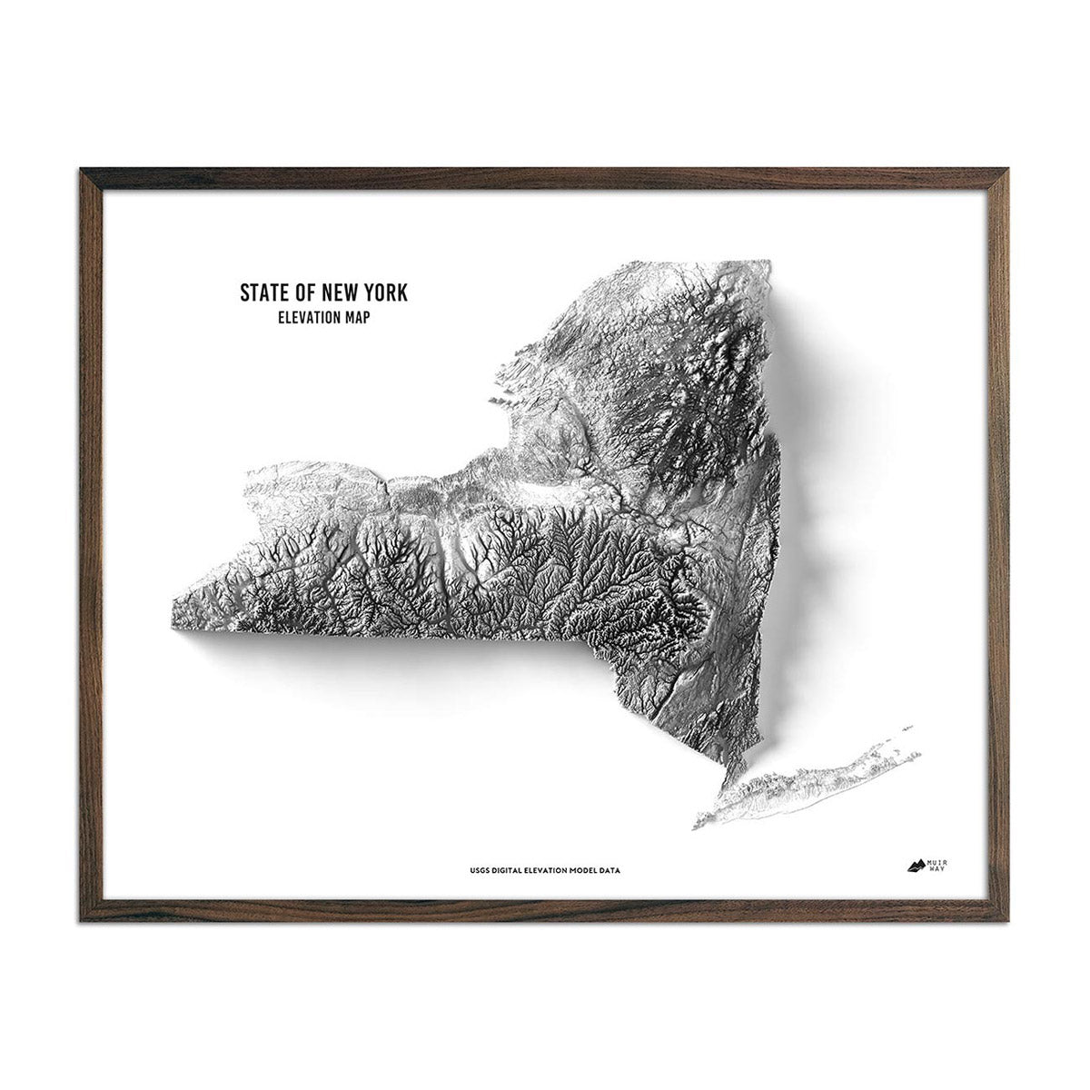 New York Elevation Map - No Frame - North Drinkware